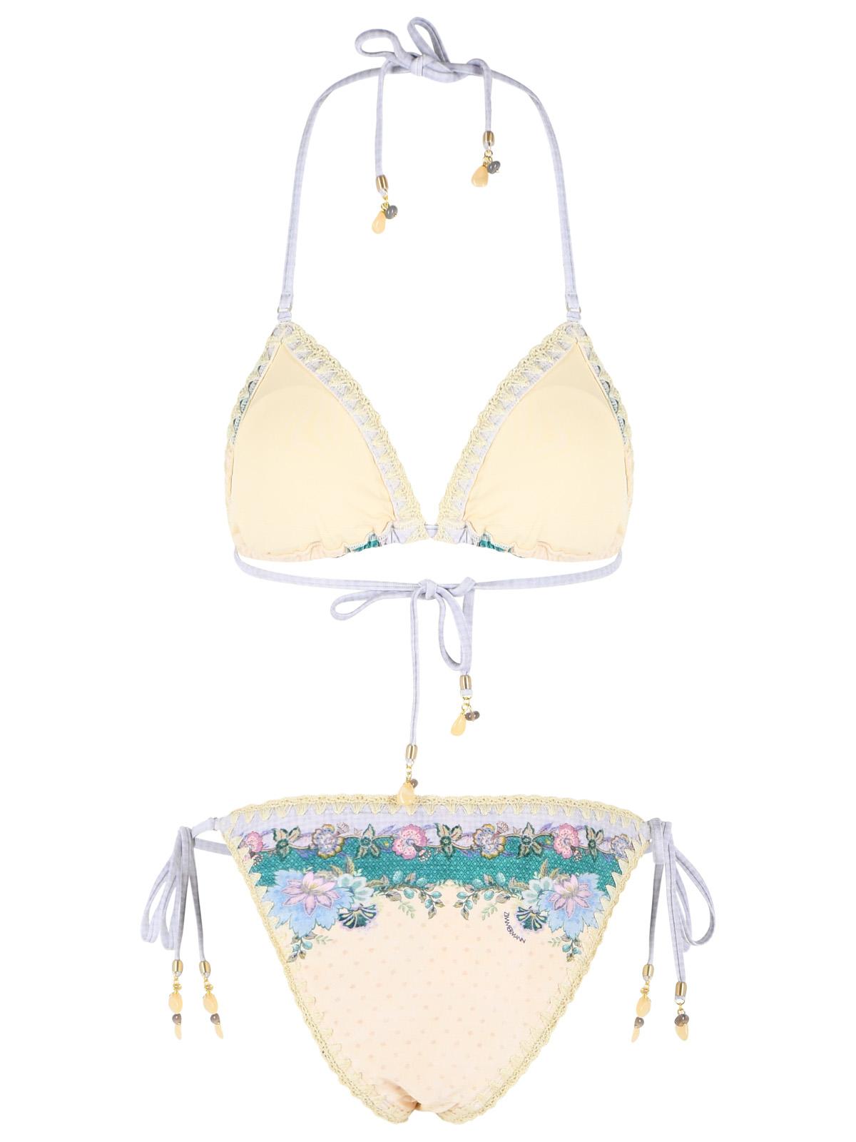 Zimmermann Bikini With 'Indra' Crochet Detail In Cream Nylon Blend Women ZIMMERMANN