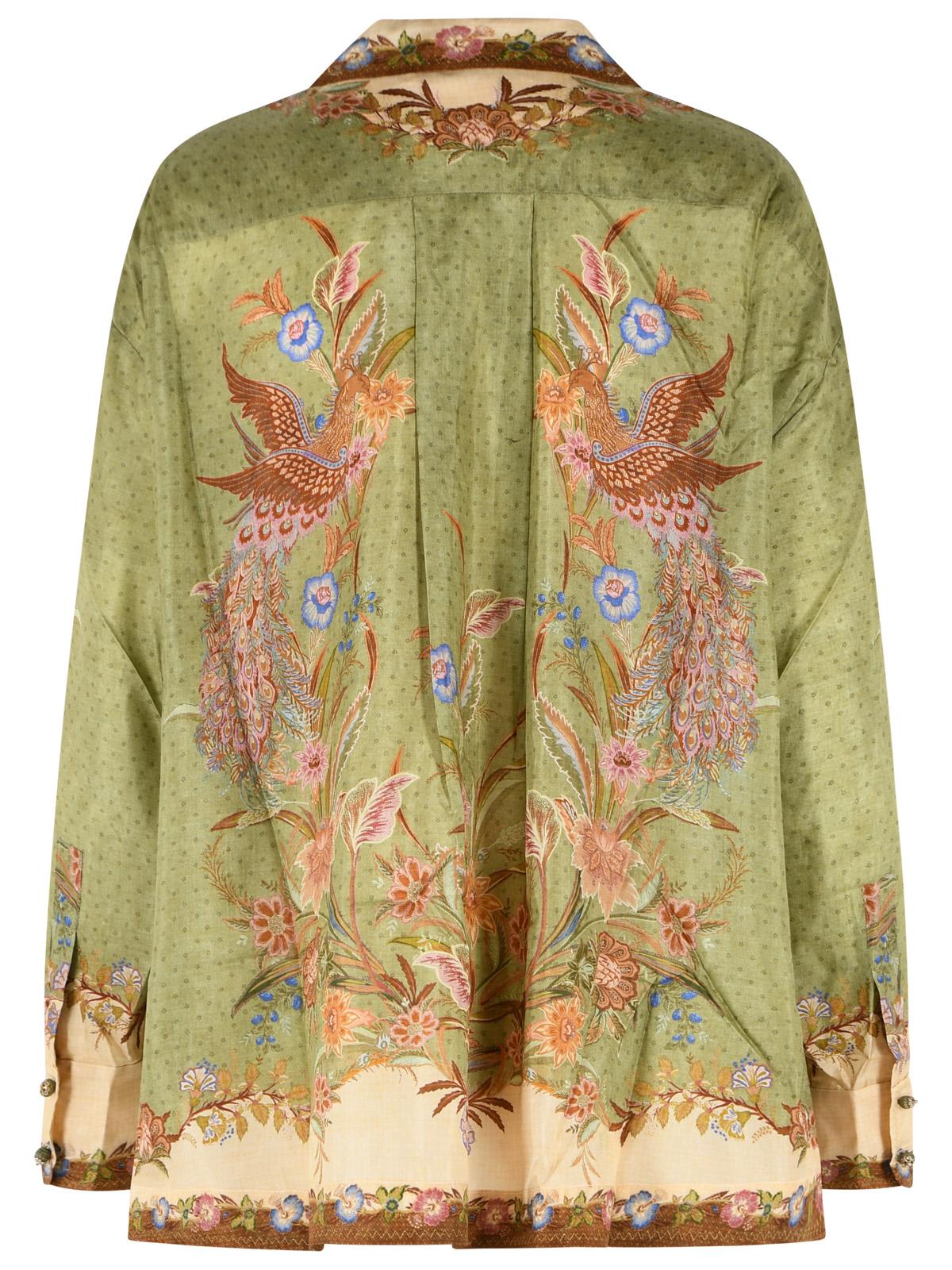 Zimmermann 'Indra' Khaki Silk Shirt Women ZIMMERMANN