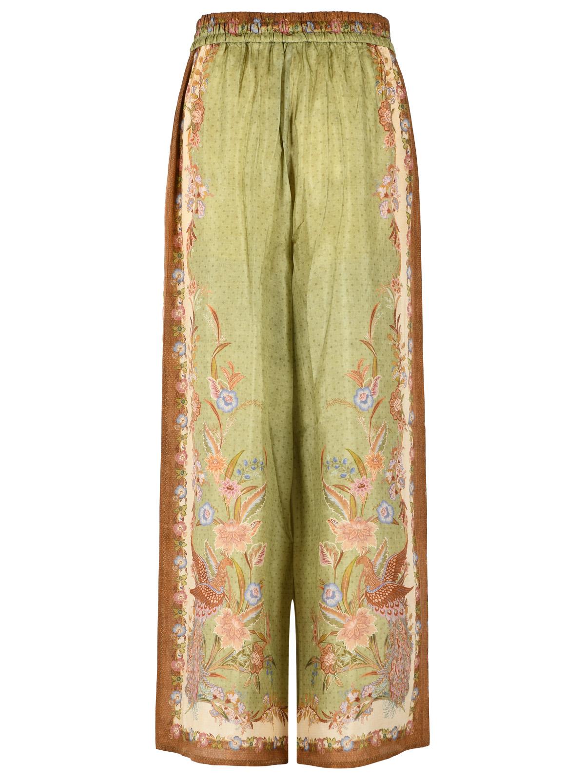 Zimmermann Indra' Khaki Silk Pants Women ZIMMERMANN