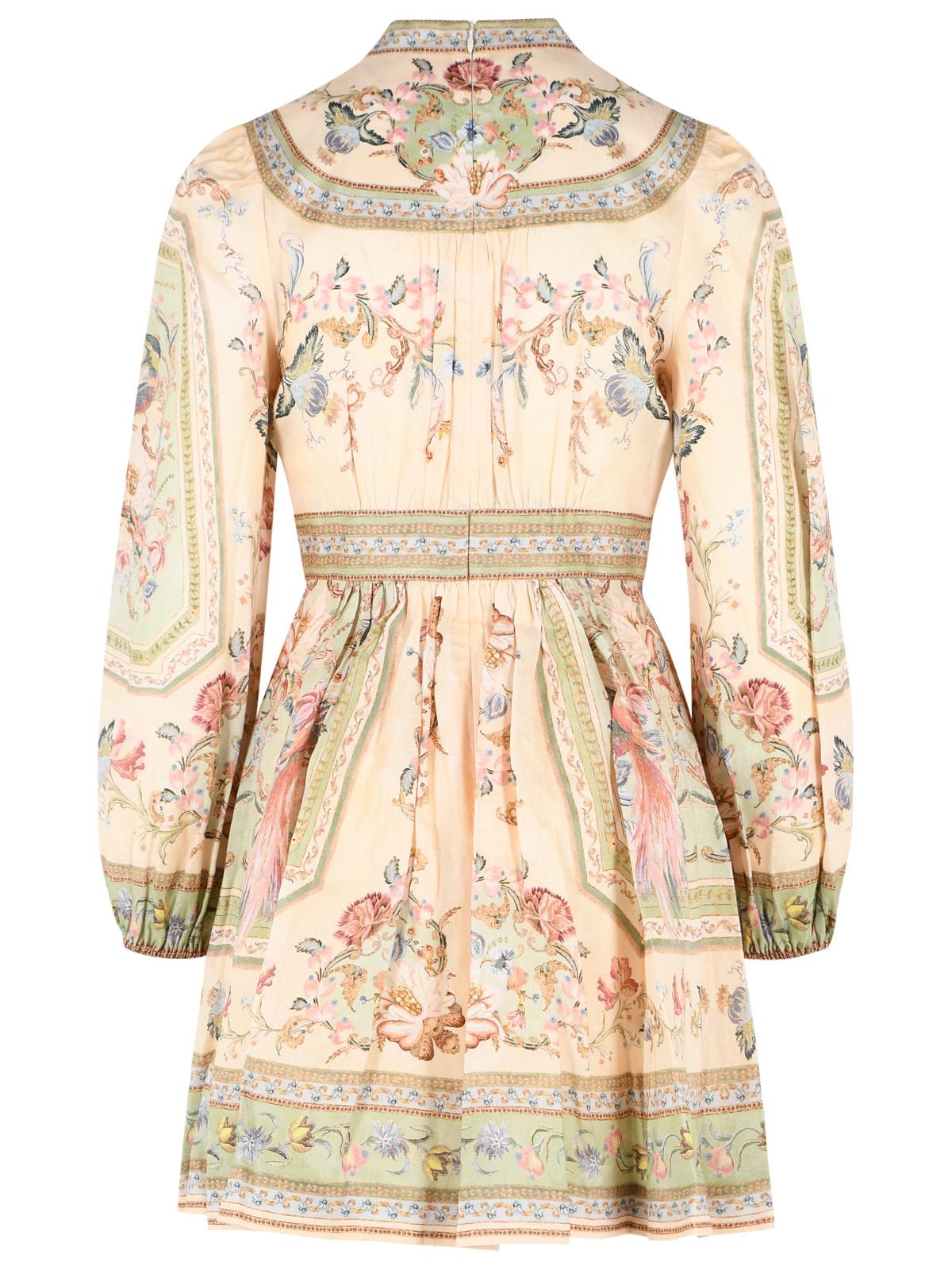 Zimmermann 'Roselight' Multicolored Linen Mini Dress Women