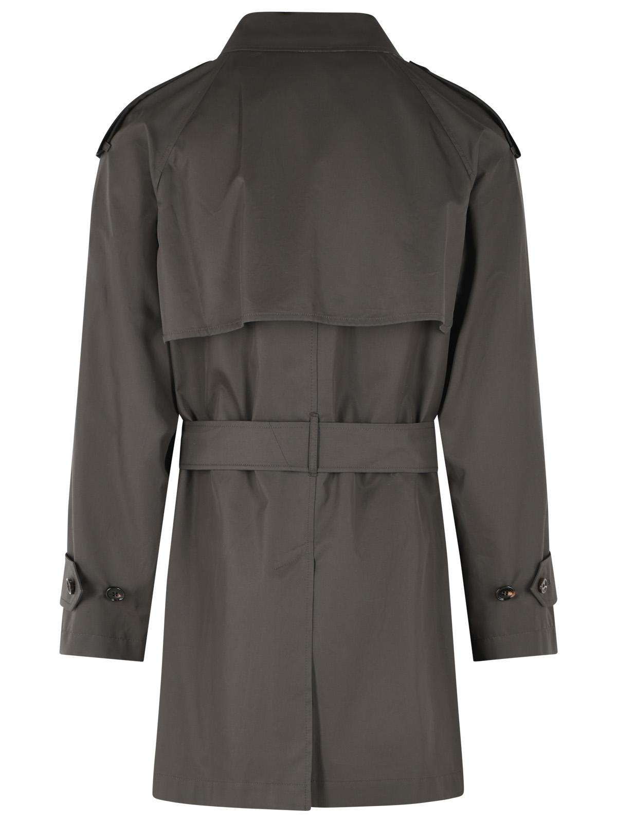 Burberry 'Leadenham' Medium Trench Coat In 'Estuary' Brown Cotton Gabardine Men BURBERRY