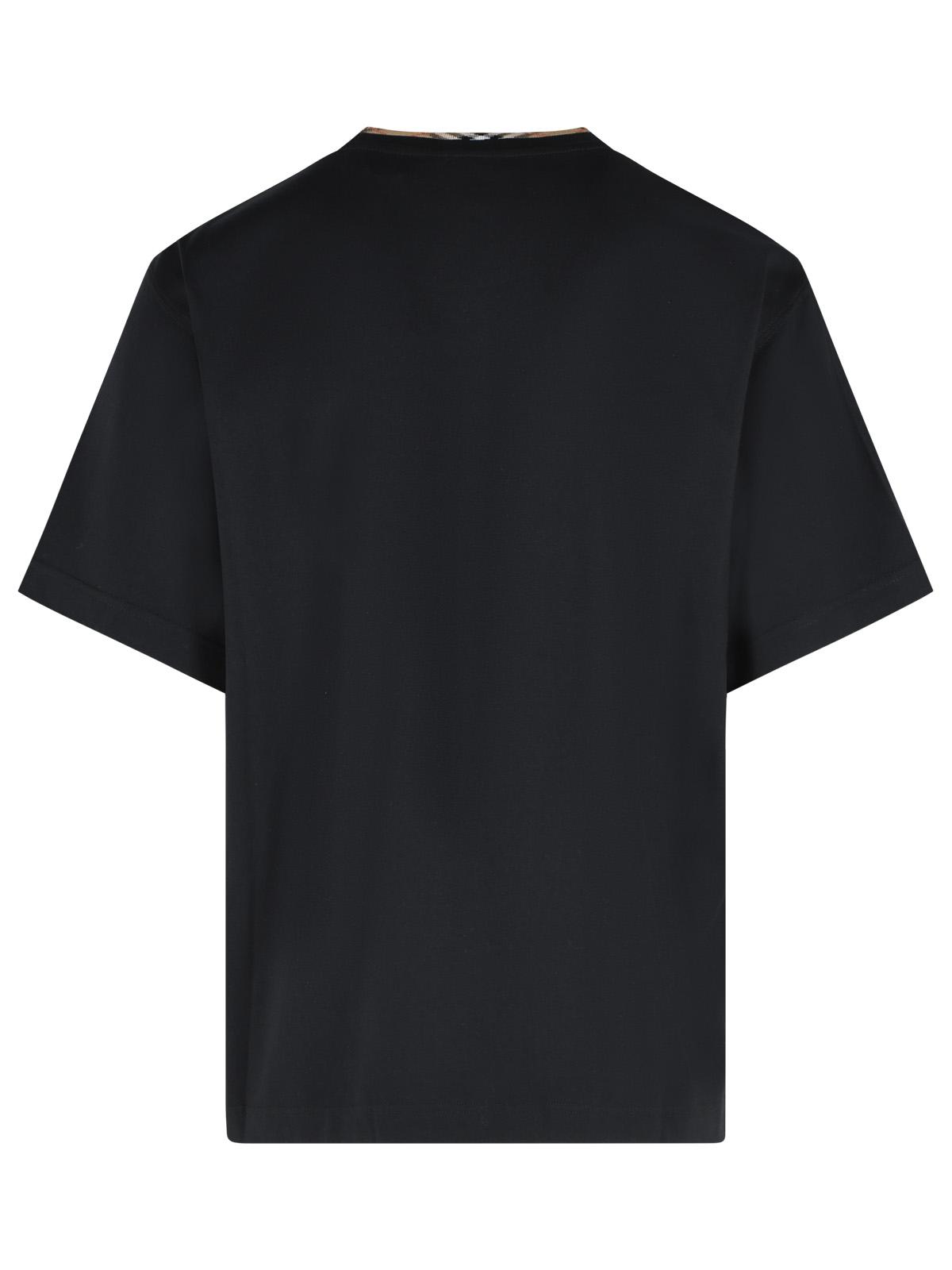 Burberry 'Ryan' Black Cotton T-Shirt Men BURBERRY