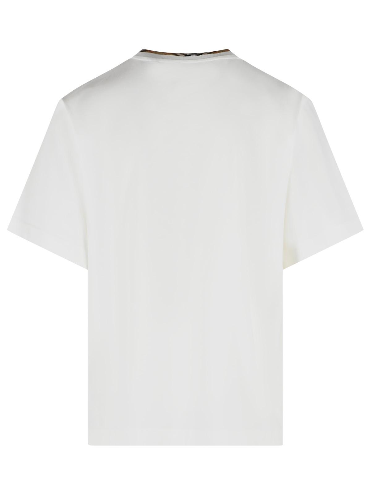 Burberry 'Ryan' White Cotton T-Shirt Men BURBERRY