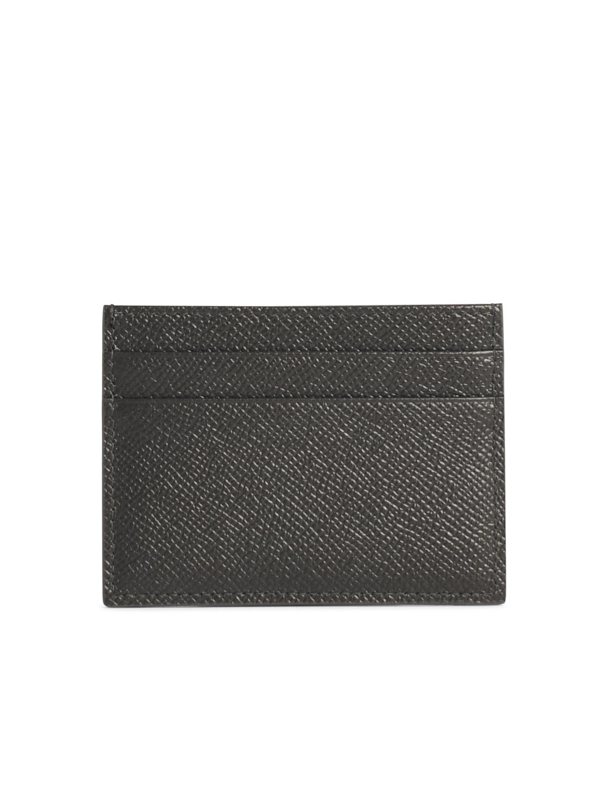 Dolce & Gabbana Dove Grey Leather Card Holder Men DOLCE & GABBANA