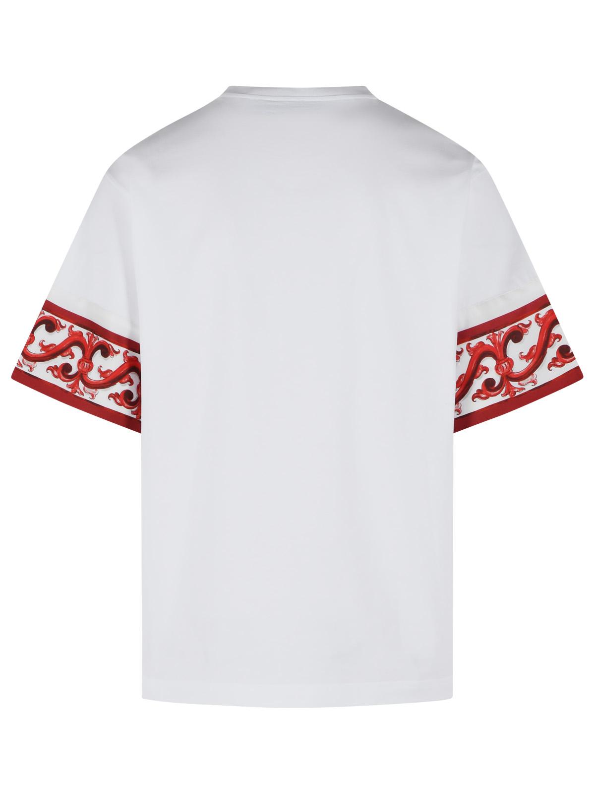 Dolce & Gabbana 'Maiolica' Print Cotton And Silk T-Shirt Men DOLCE & GABBANA