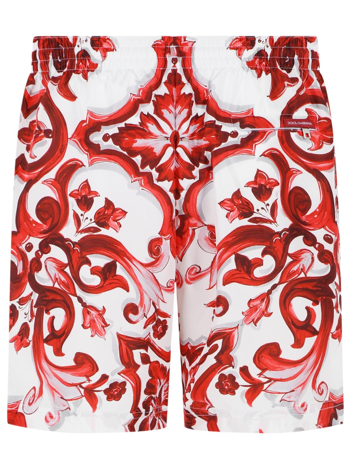 Dolce & Gabbana 'Maiolica' Print Polyester Medium Boxer Shorts Men DOLCE & GABBANA