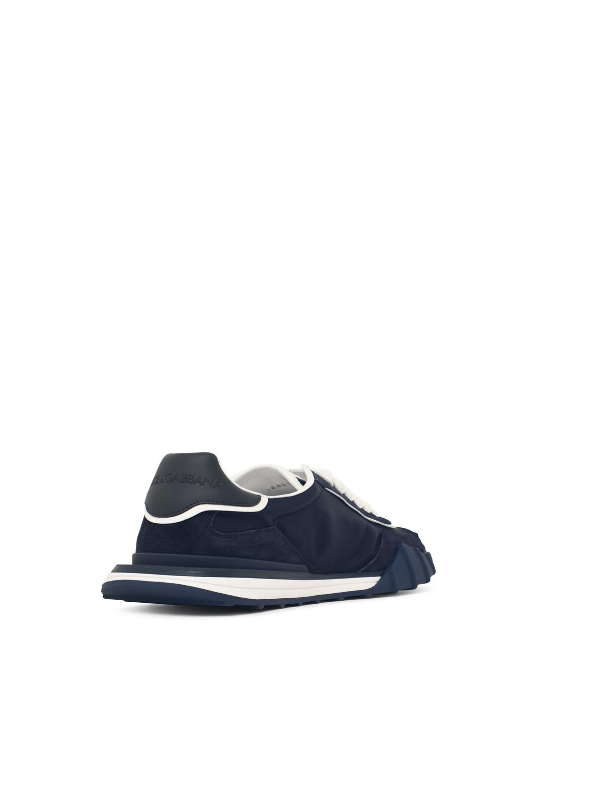 Dolce & Gabbana 'Dg Athletic' Blue Suede Blend Sneakers Men DOLCE & GABBANA