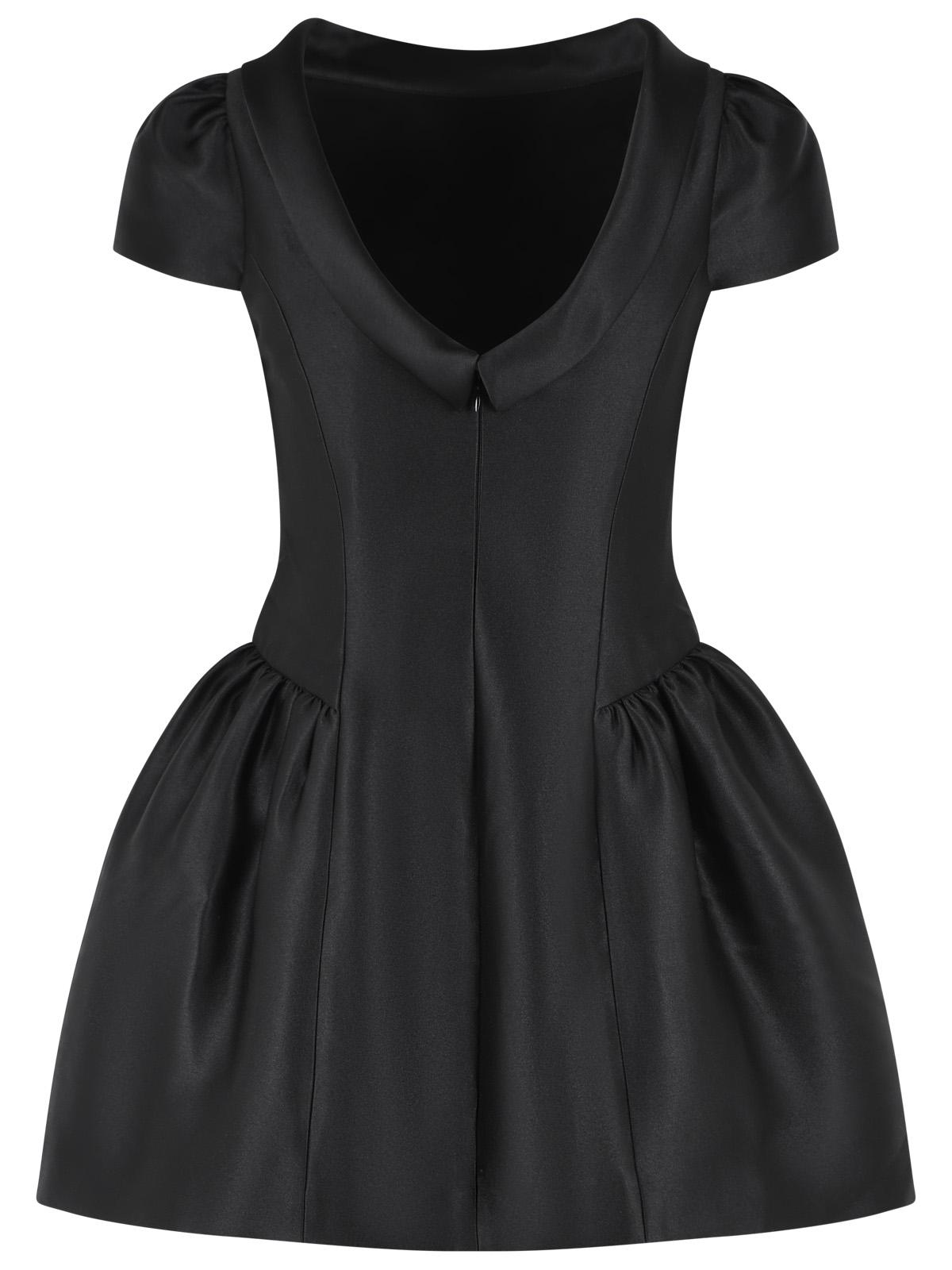 Self Portrait Black Polyester Taffeta Mini Dress Women SELF-PORTRAIT