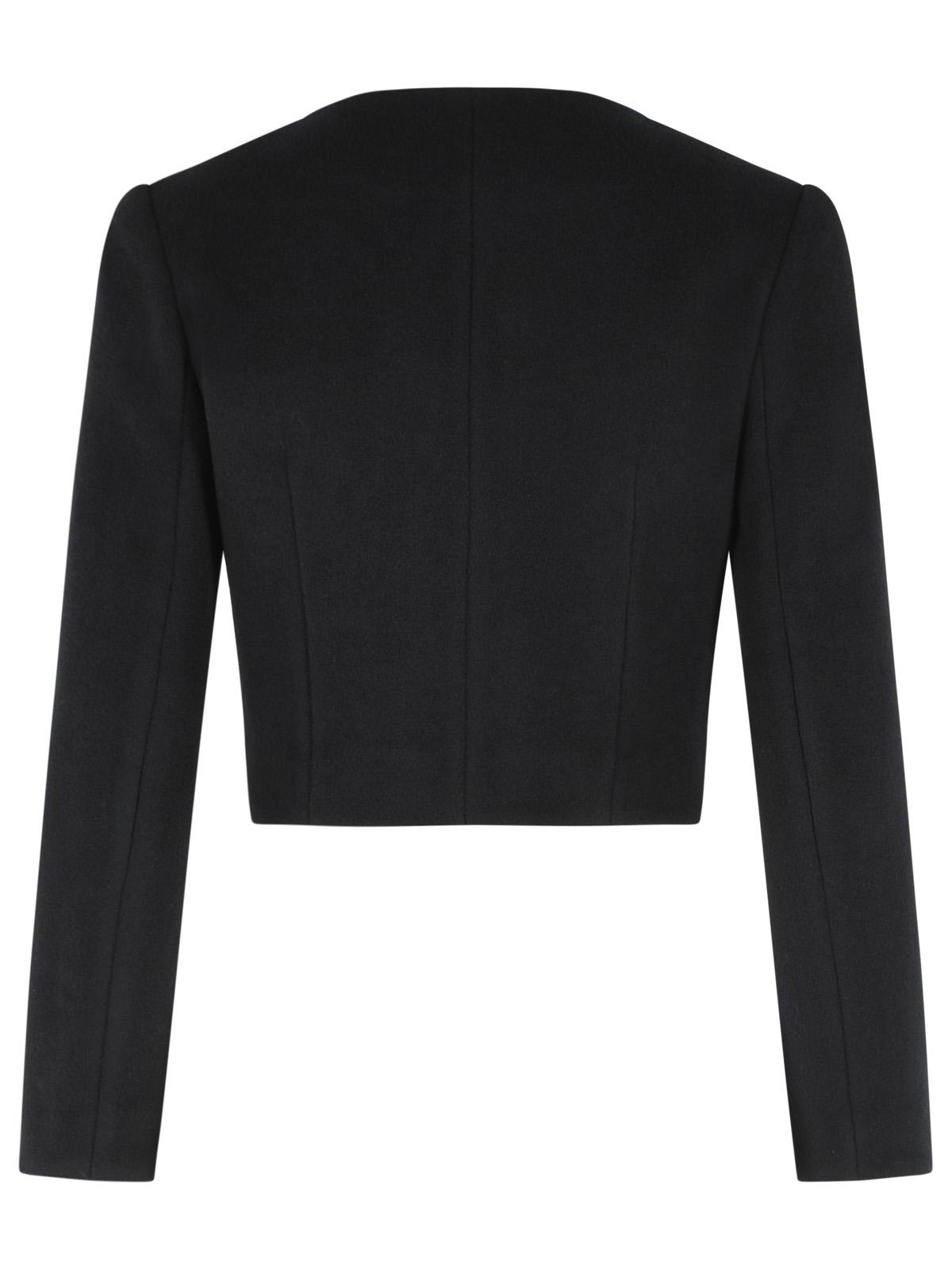 Self Portrait Black Wool Blend Padded Jacket Women SELF-PORTRAIT