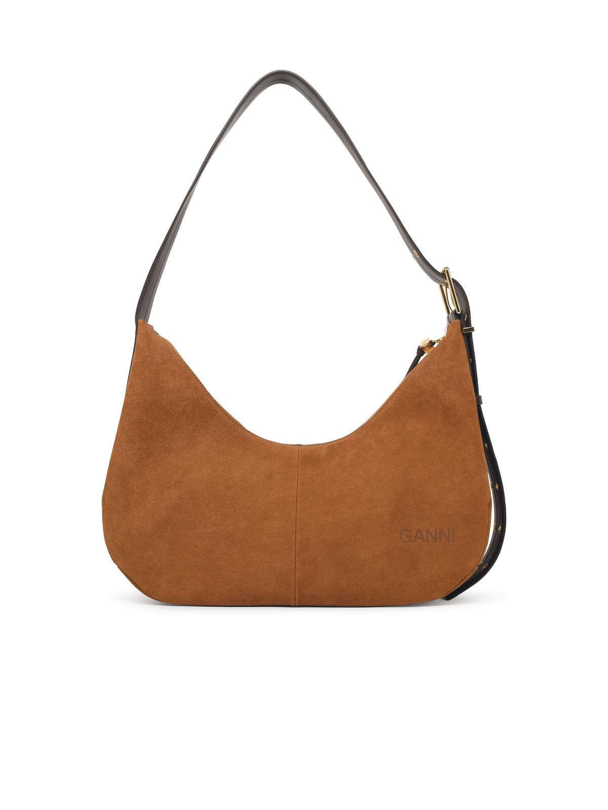 Ganni 'Hobo Belt' Brown Suede Bag Women