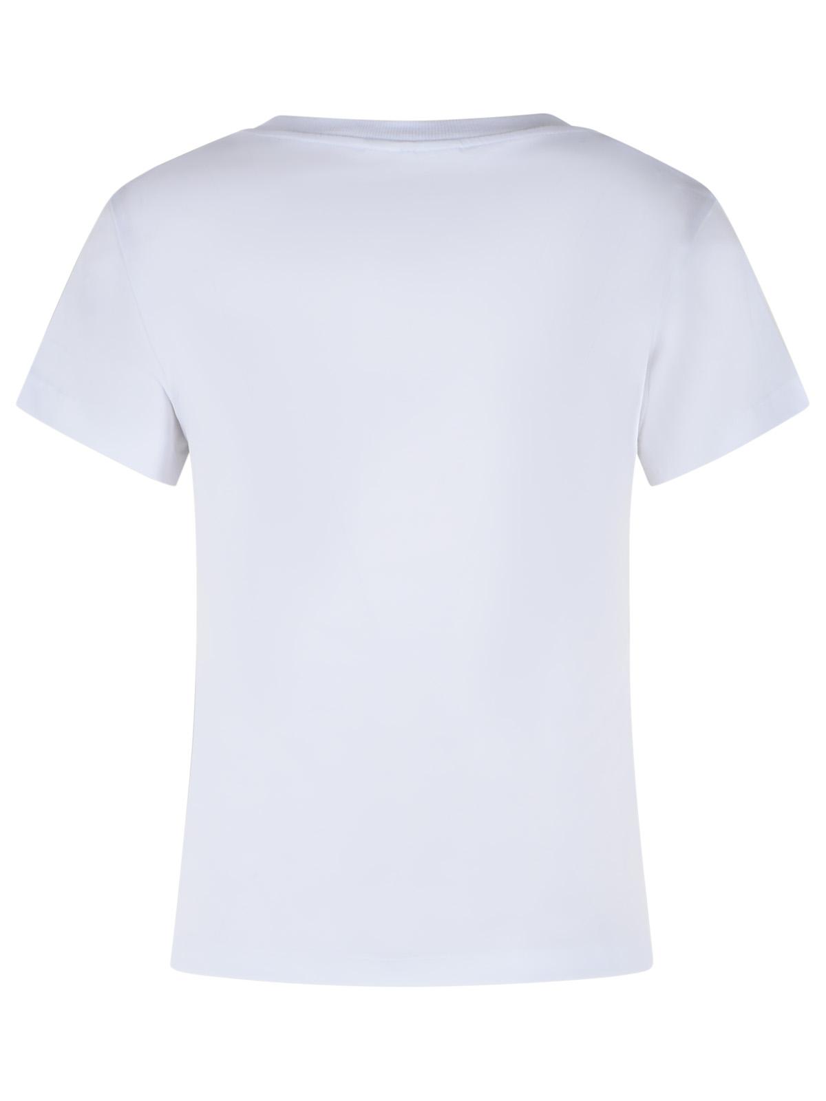 Ganni White Cotton T-Shirt Women GANNI