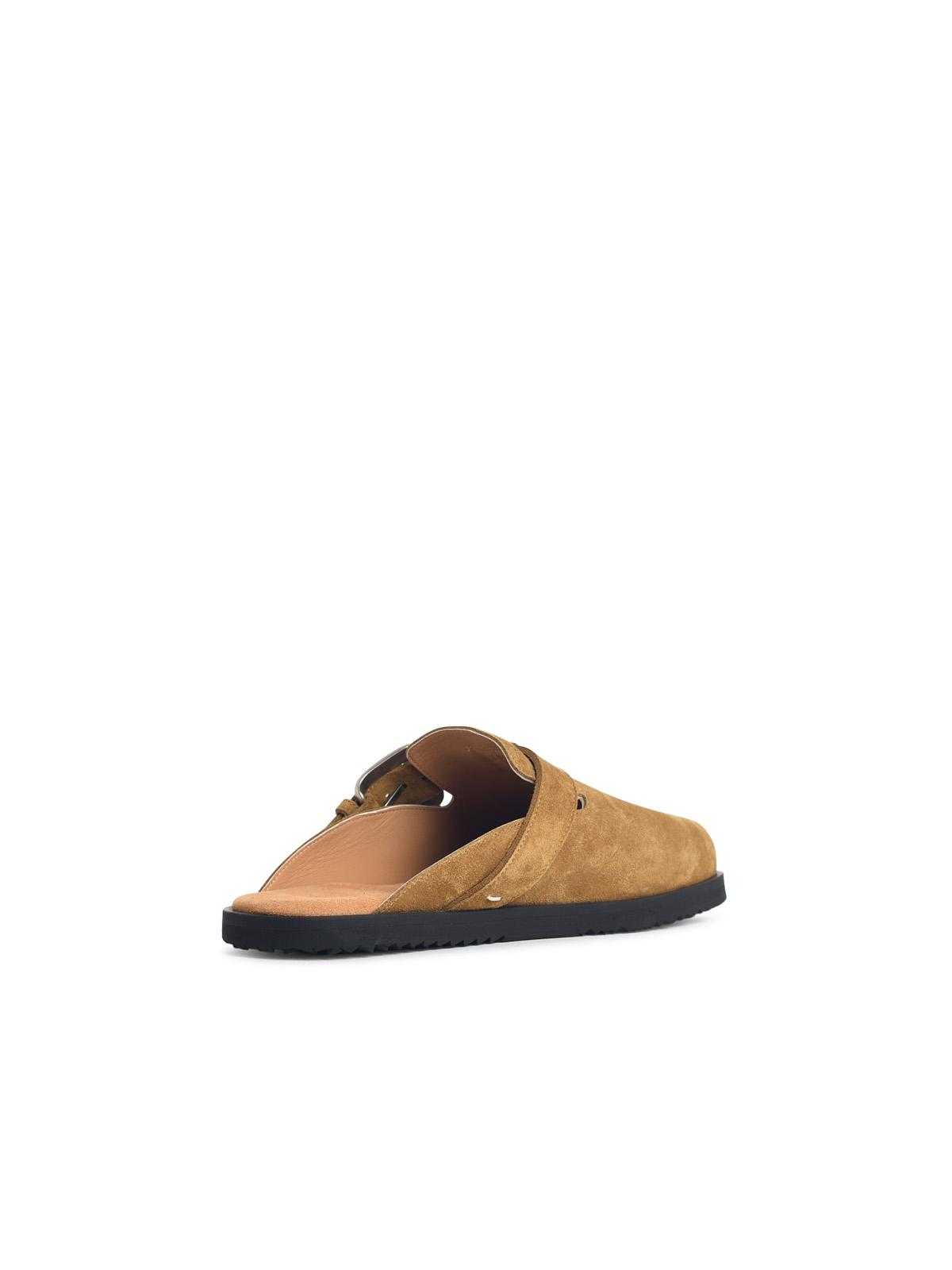 Maison Margiela 'Tabi' Beige Suede Slippers Men MAISON MARGIELA