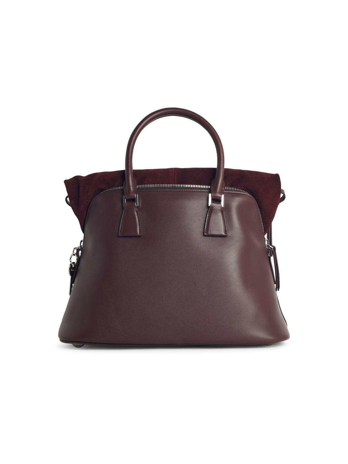 Maison Margiela Medium '5Ac Soft' Burgundy Leather Bag Women MAISON MARGIELA