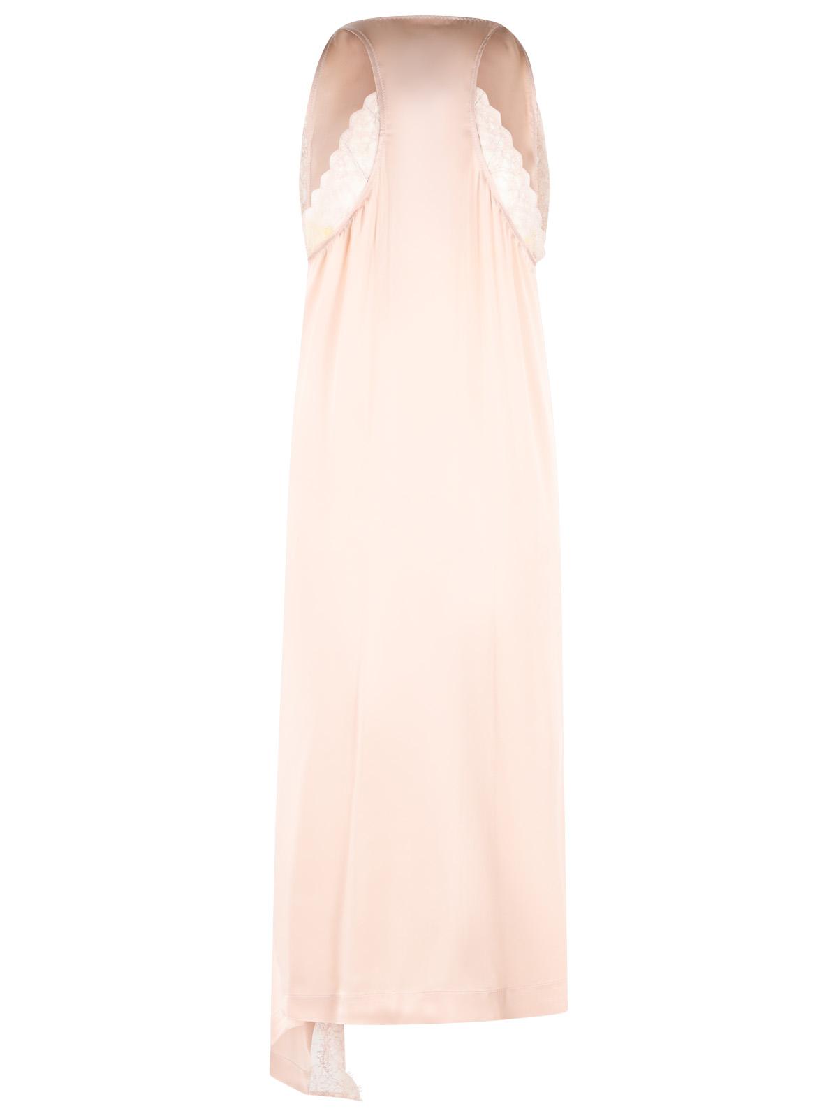 Maison Margiela Pink Silk Blend Midi Dress Women MAISON MARGIELA