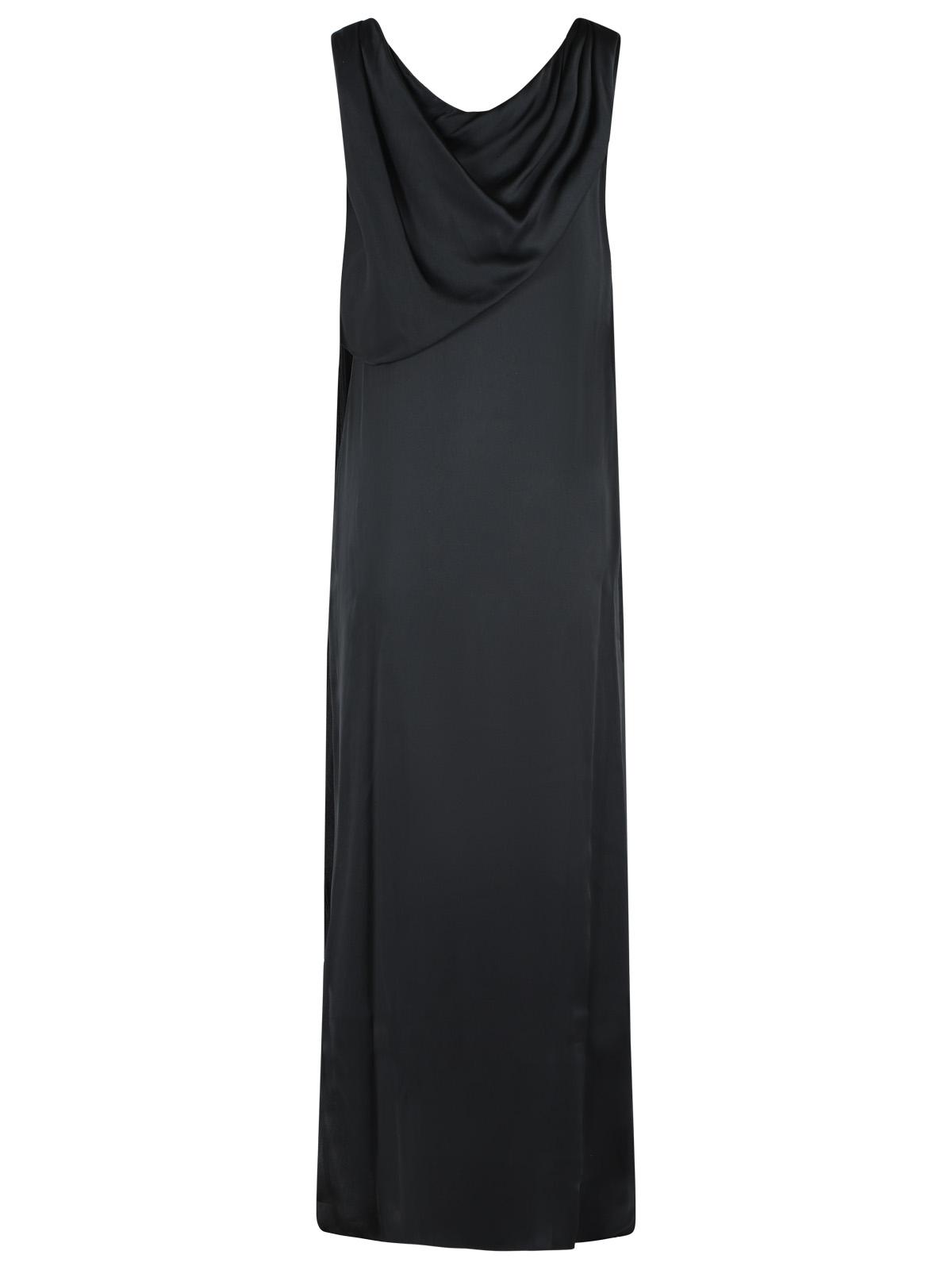 Maison Margiela Black Silk Blend Maxi Dress Women MAISON MARGIELA