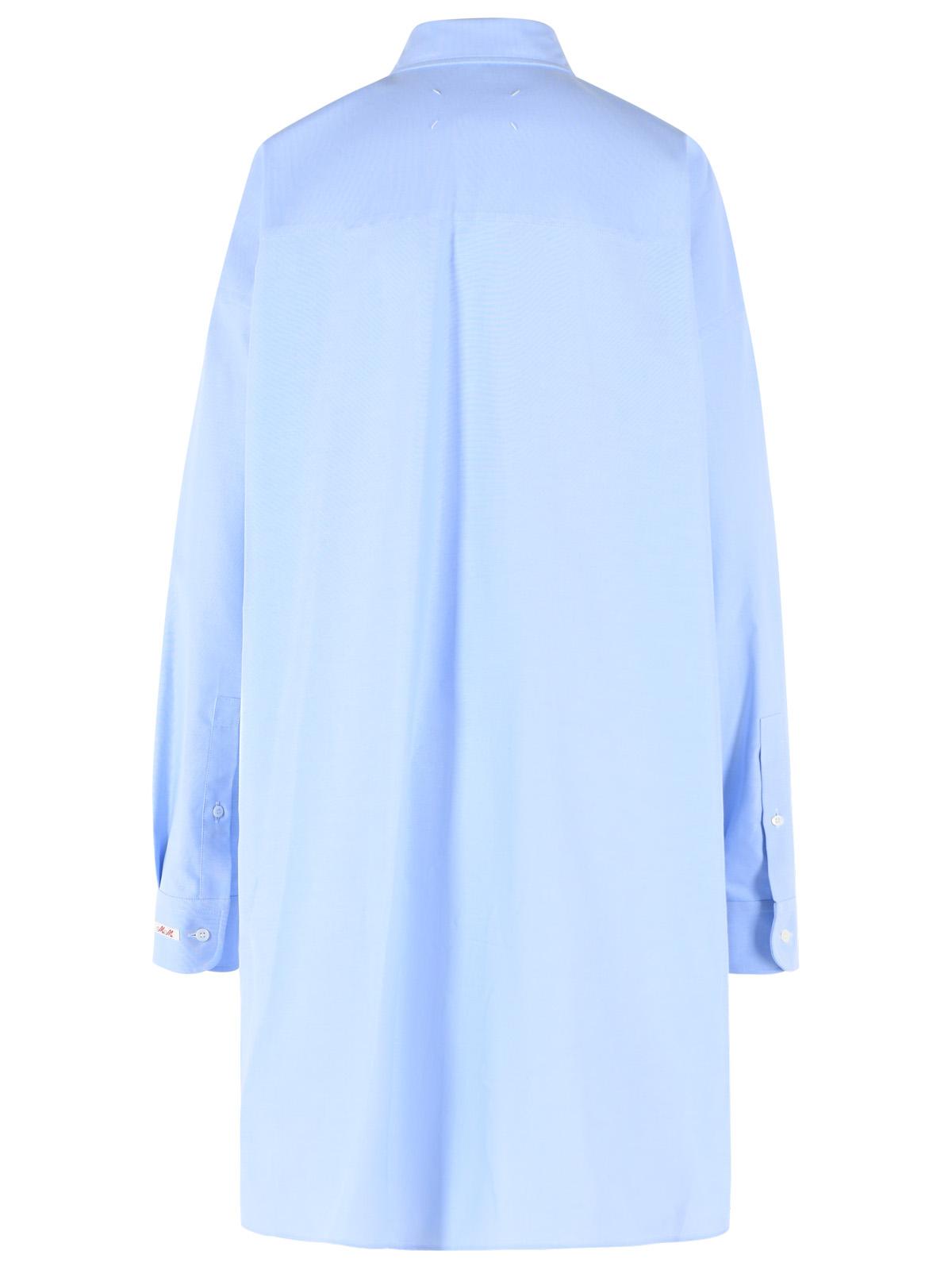 Maison Margiela Light Blue Cotton Shirt Women