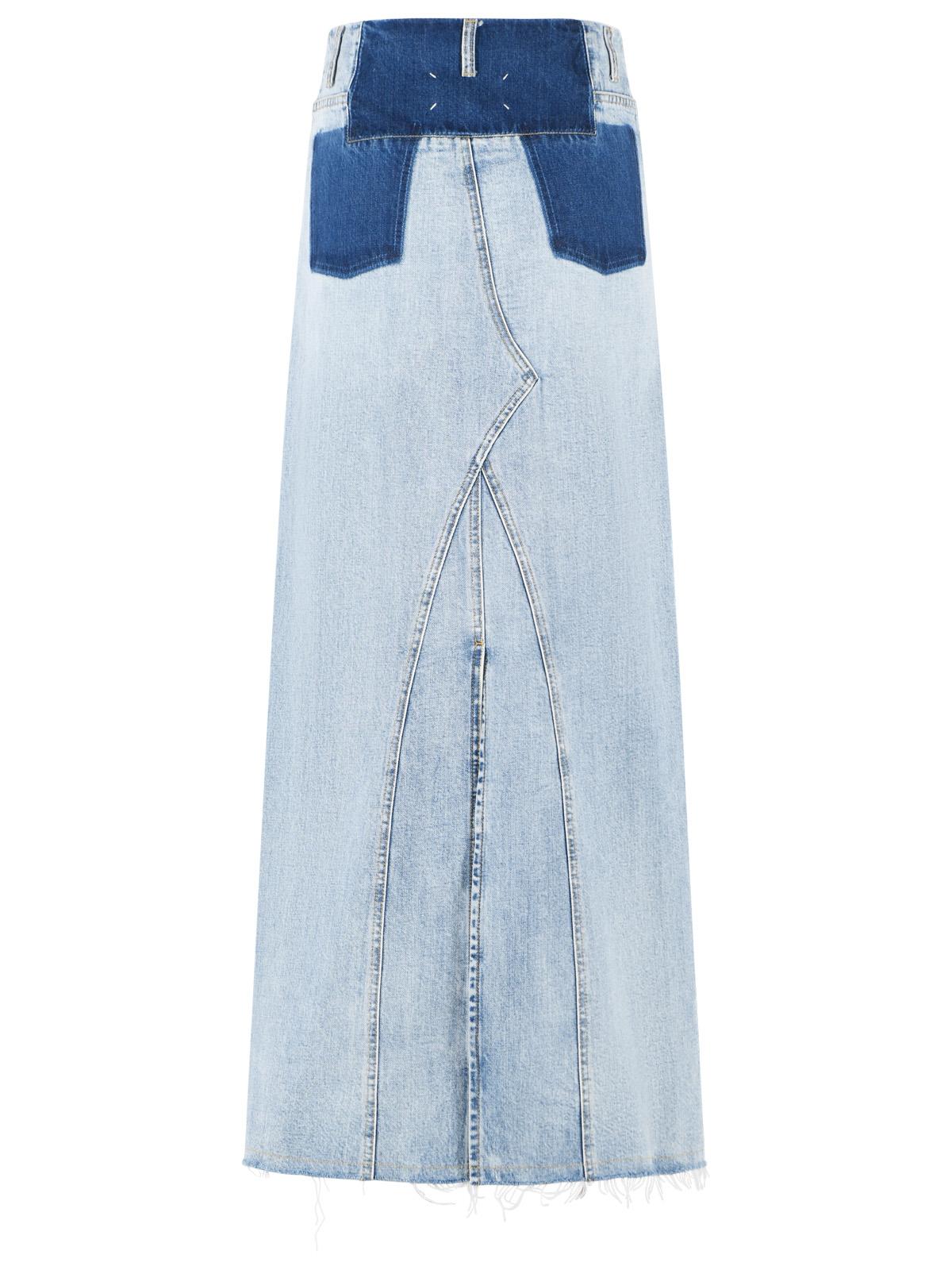 Maison Margiela Light Blue Denim Maxi Skirt Women MAISON MARGIELA