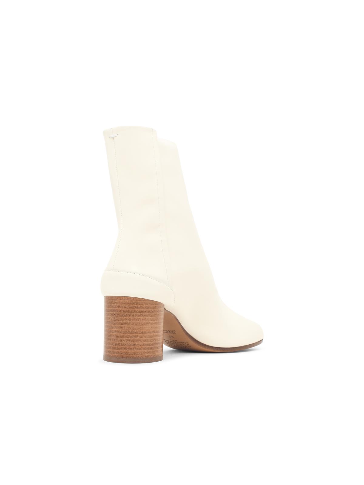 Maison Margiela 'Tabi' White Leather Ankle Boots Women MAISON MARGIELA