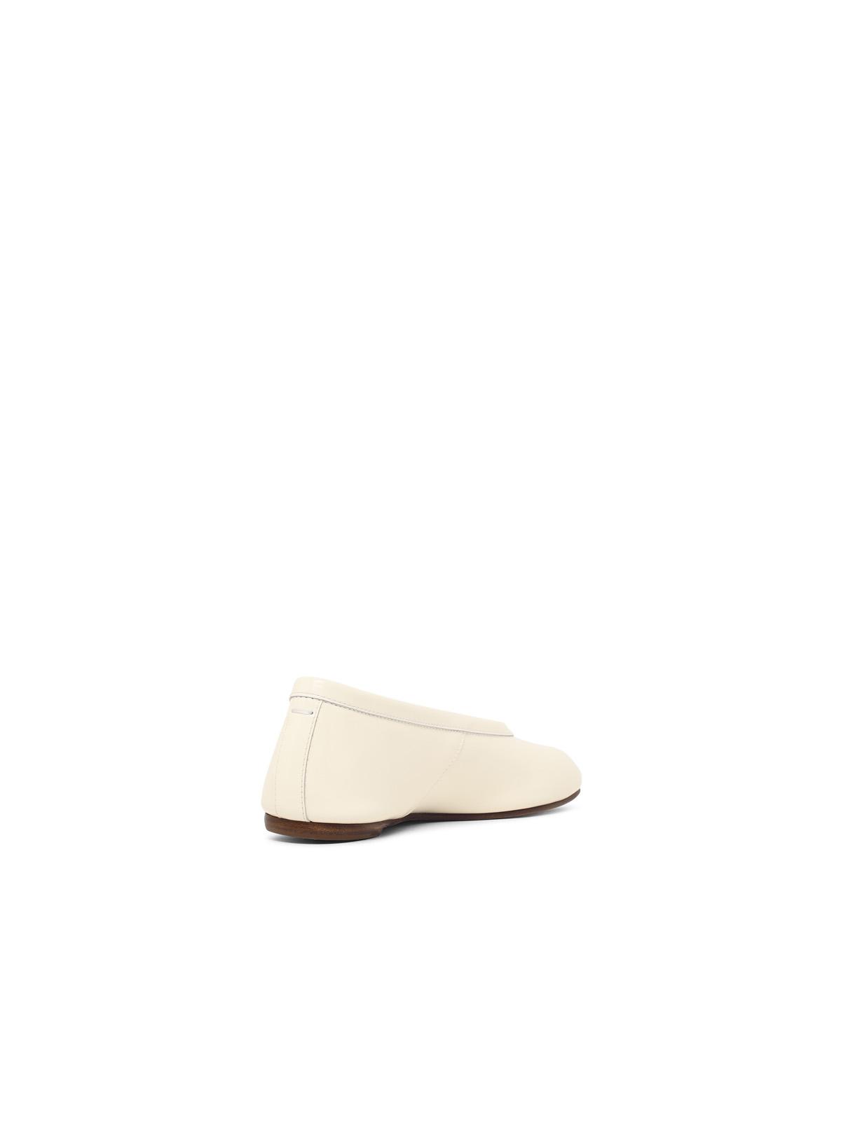 Maison Margiela 'Tabi' White Leather Ballet Flats Women MAISON MARGIELA