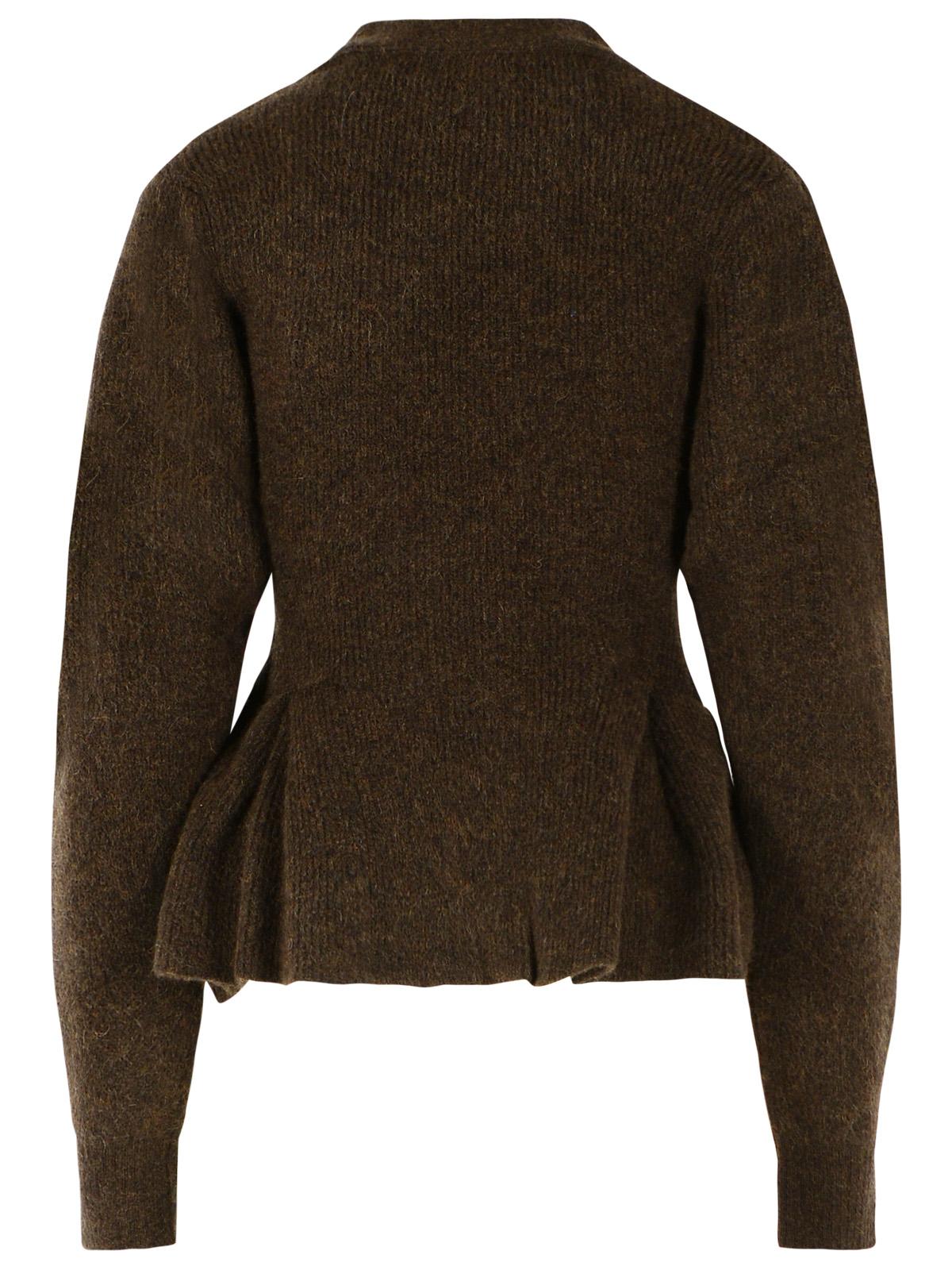 Rotate Brown Alpaca Blend Cardigan Women ROTATE