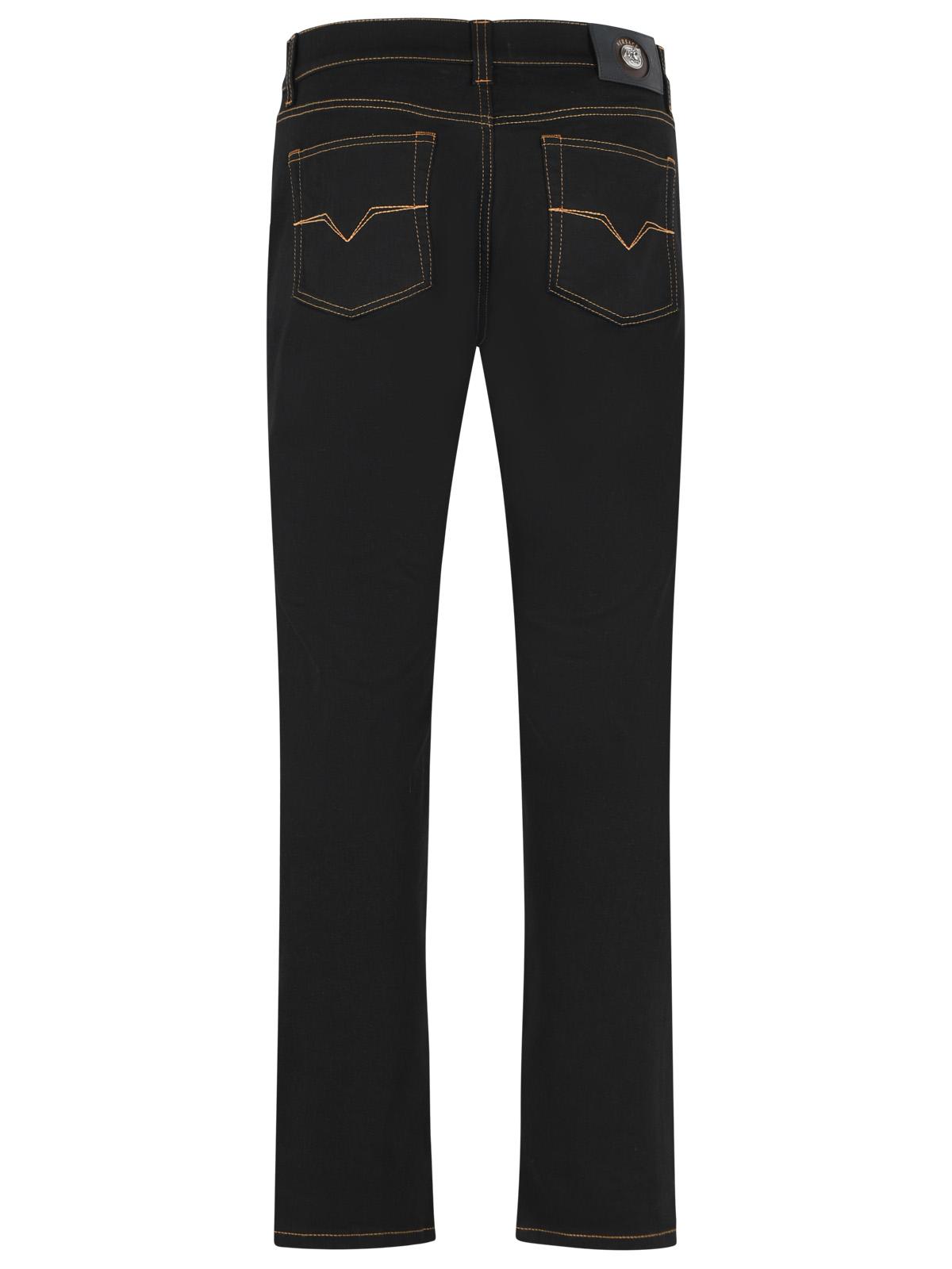Versace Black Cotton Jeans Men VERSACE