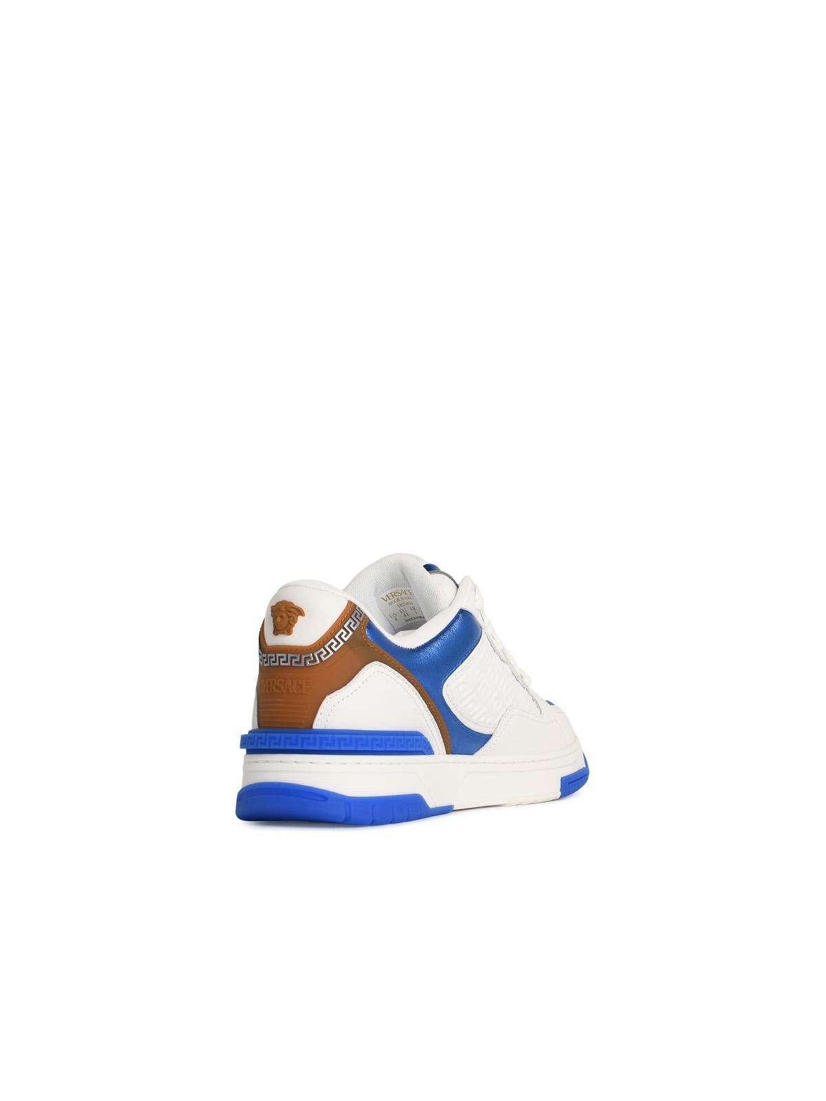 Versace 'Biggie' White Leather Sneakers Men VERSACE