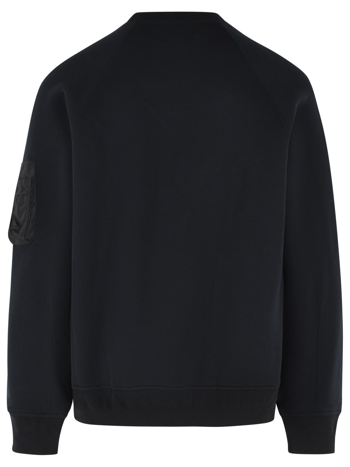 Sacai Black Cotton Blend Sweatshirt Men SACAI