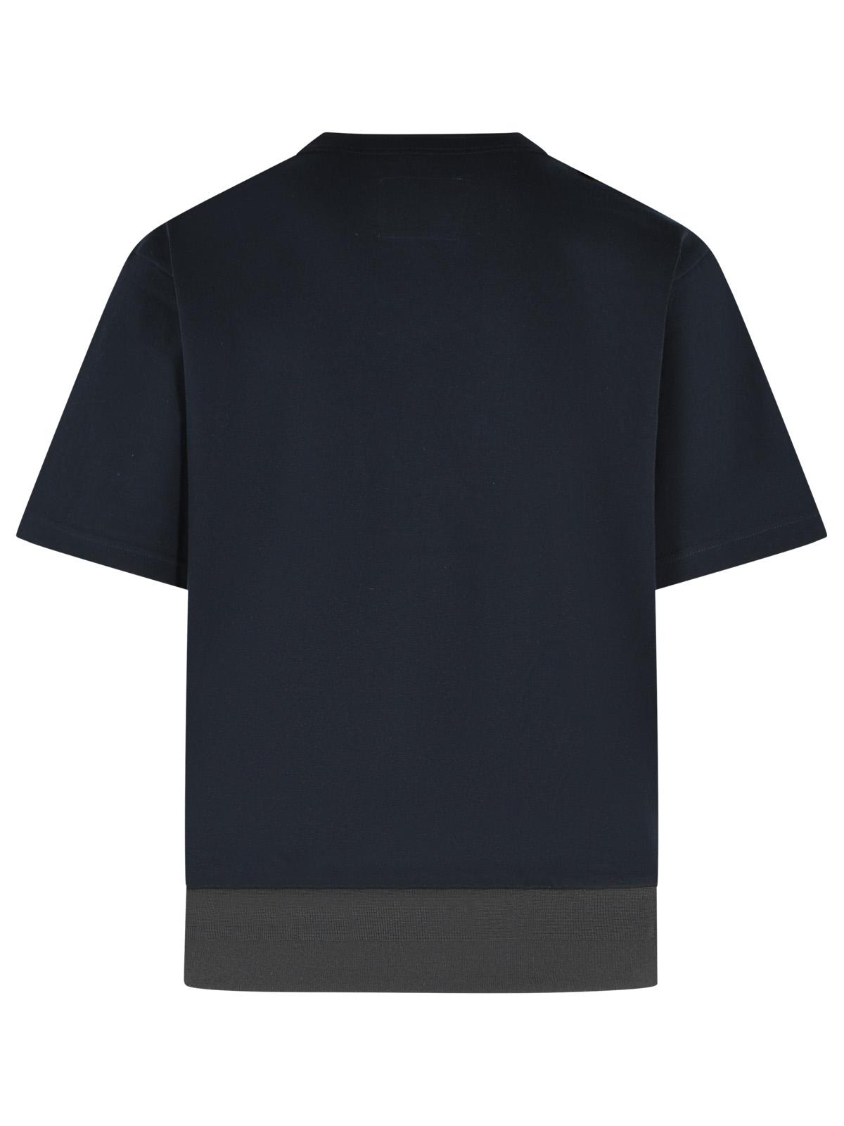 Sacai Navy Cotton T-Shirt Men SACAI