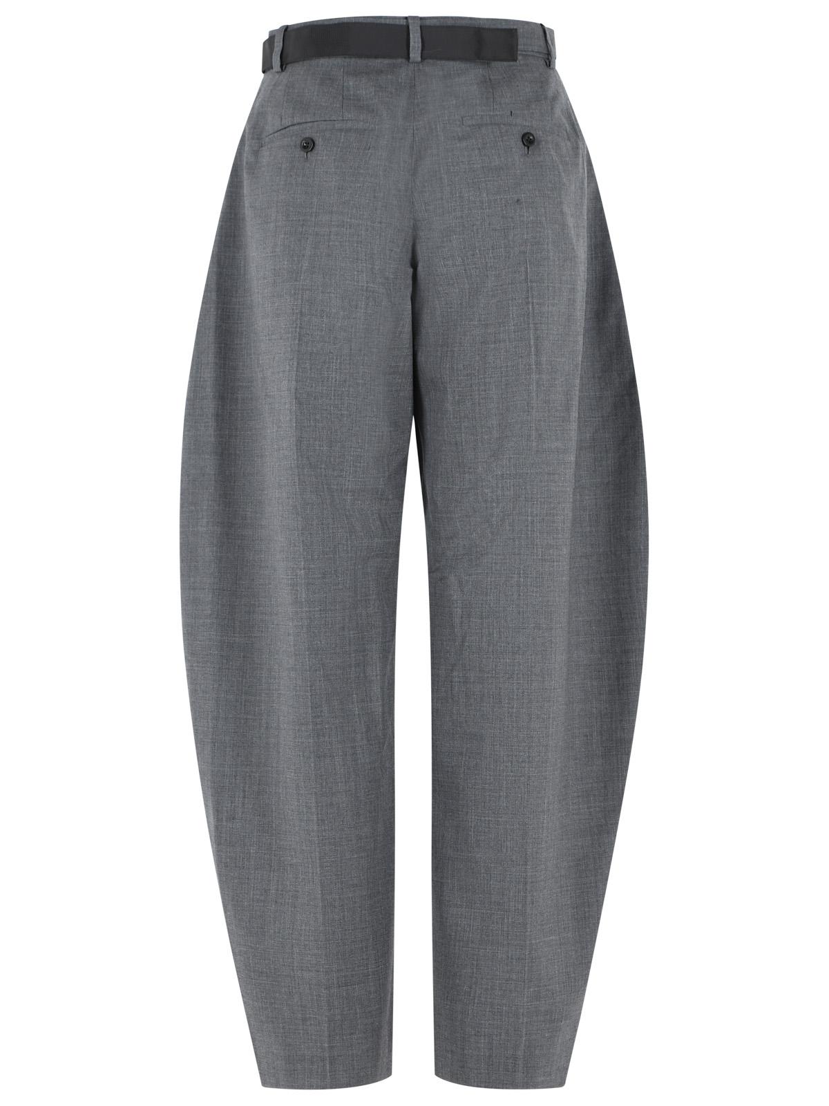 Sacai Grey Wool Trousers Women SACAI