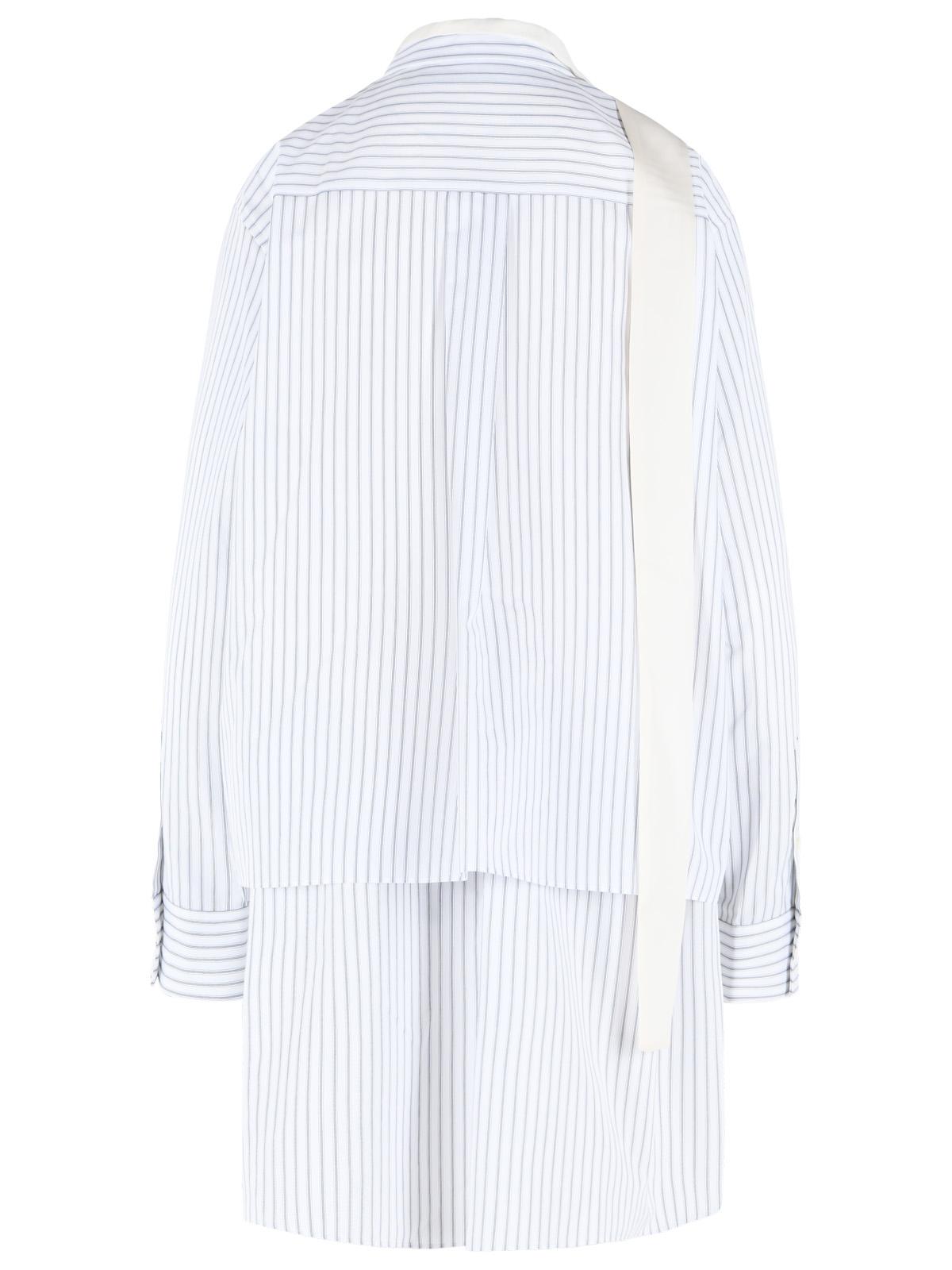 Sacai White Cotton Blend Mini Dress Women SACAI