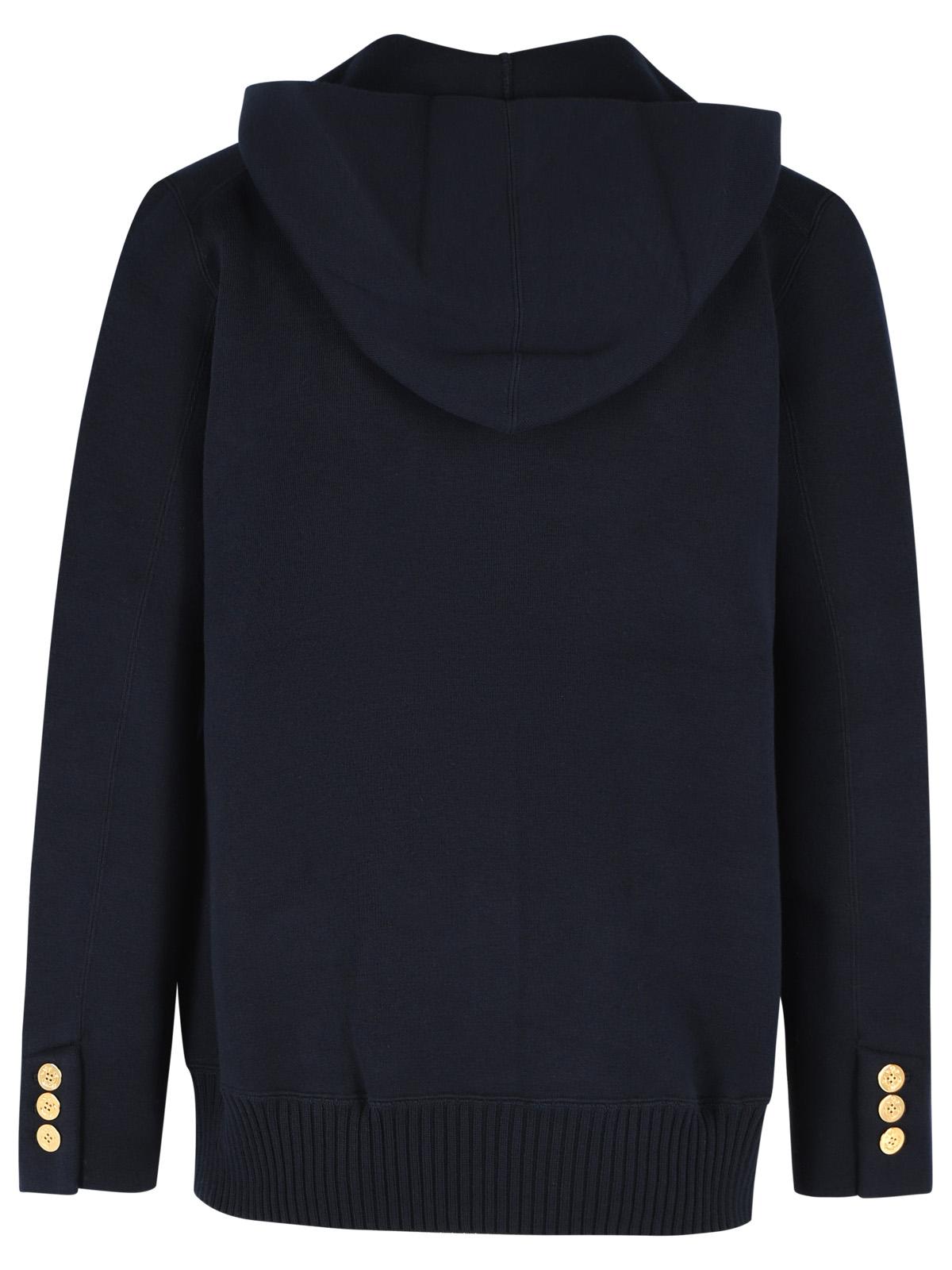 Sacai Double-Breasted Blazer In Navy Cotton Blend Women SACAI