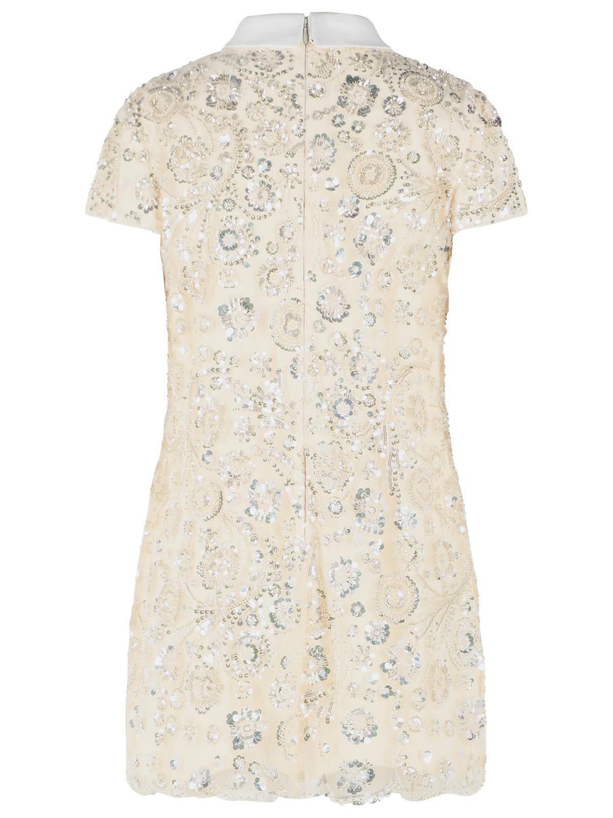 Self Portrait Cream Polyester Mini Dress Women SELF-PORTRAIT