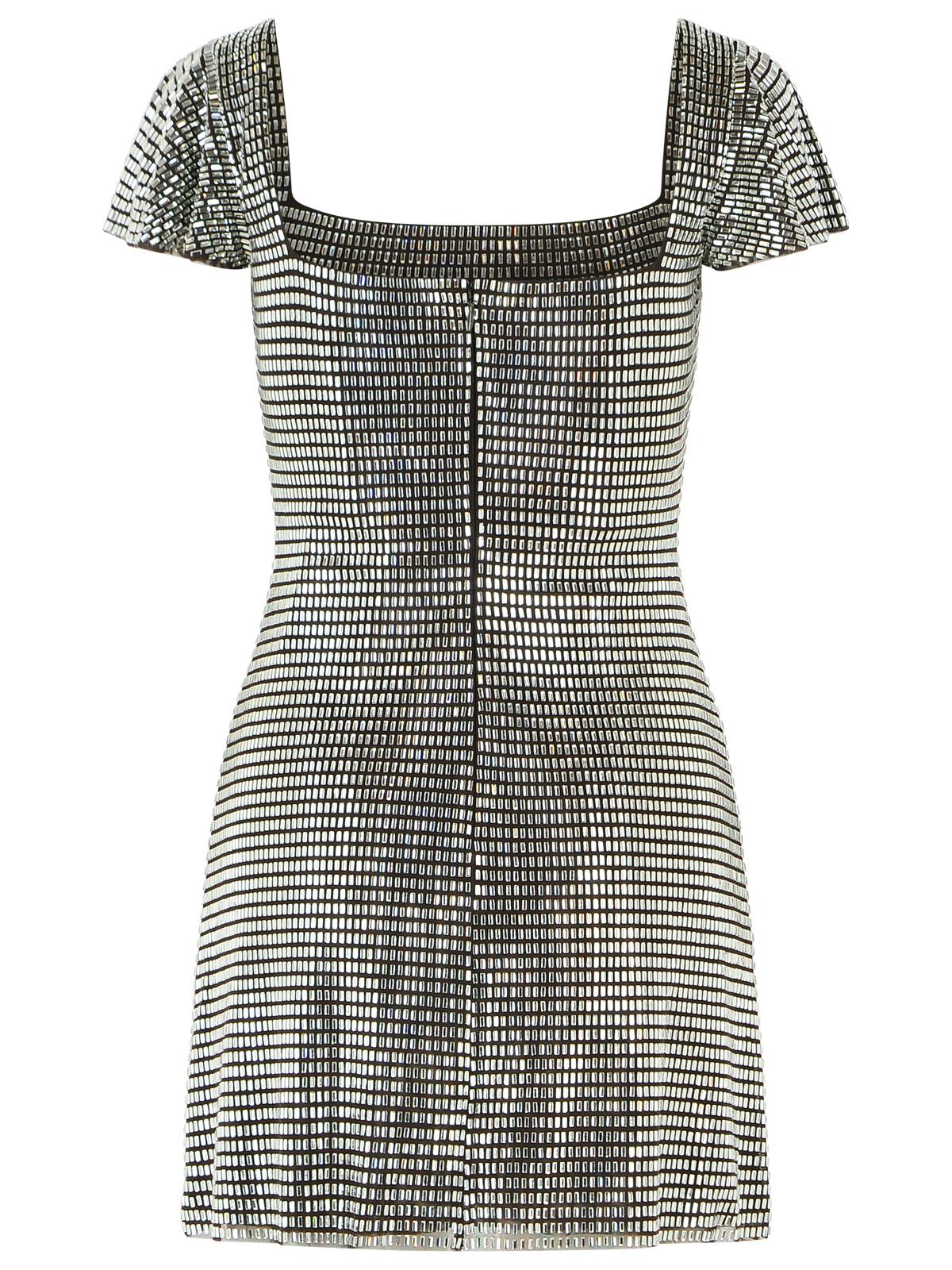 Self Portrait Mini Dress In Grey Polyester Women SELF-PORTRAIT