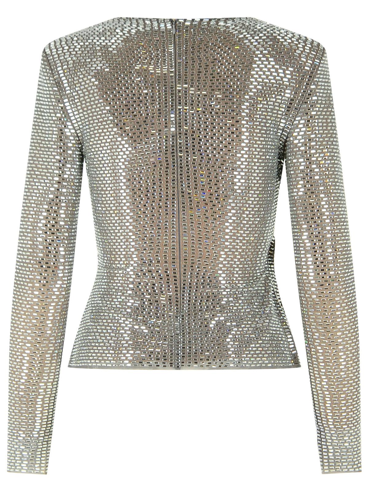 Self Portrait Grey Polyester Top Women SELF-PORTRAIT
