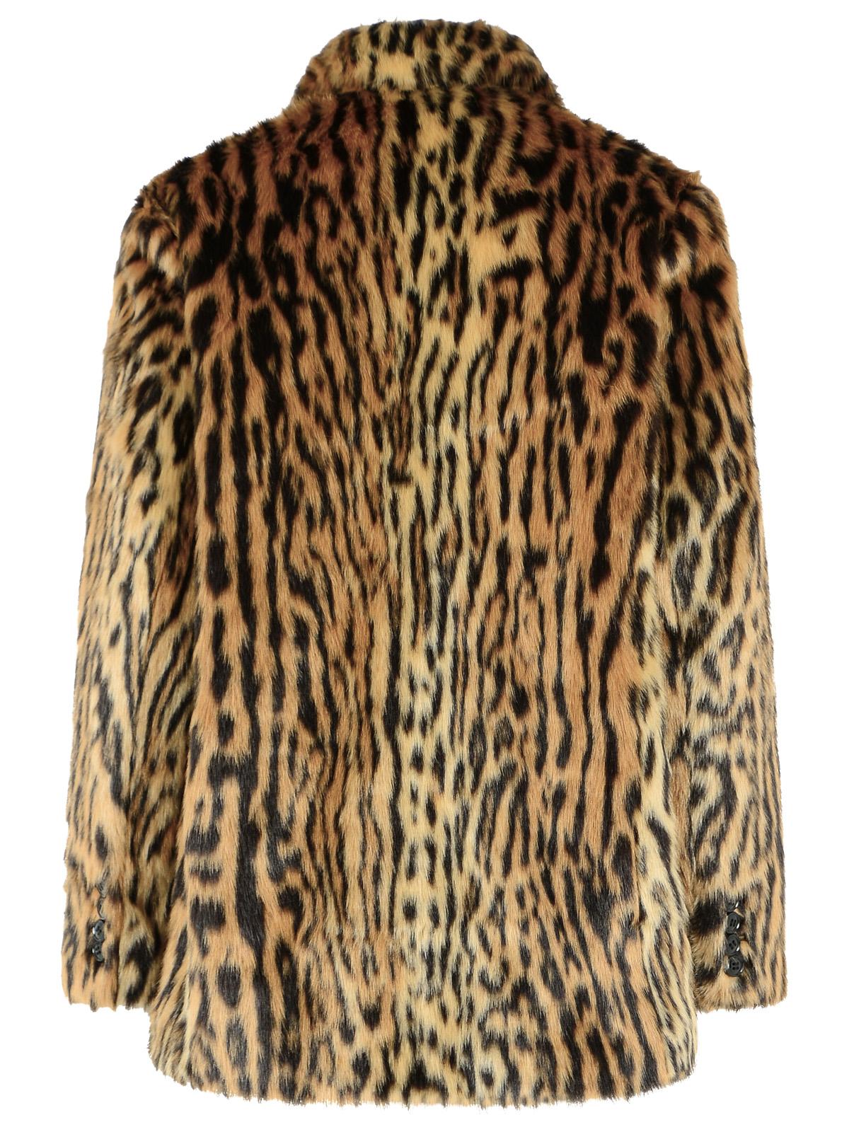 Stand Studio 'Emmie' Leopard Print Faux Fur Blazer Women STAND STUDIO