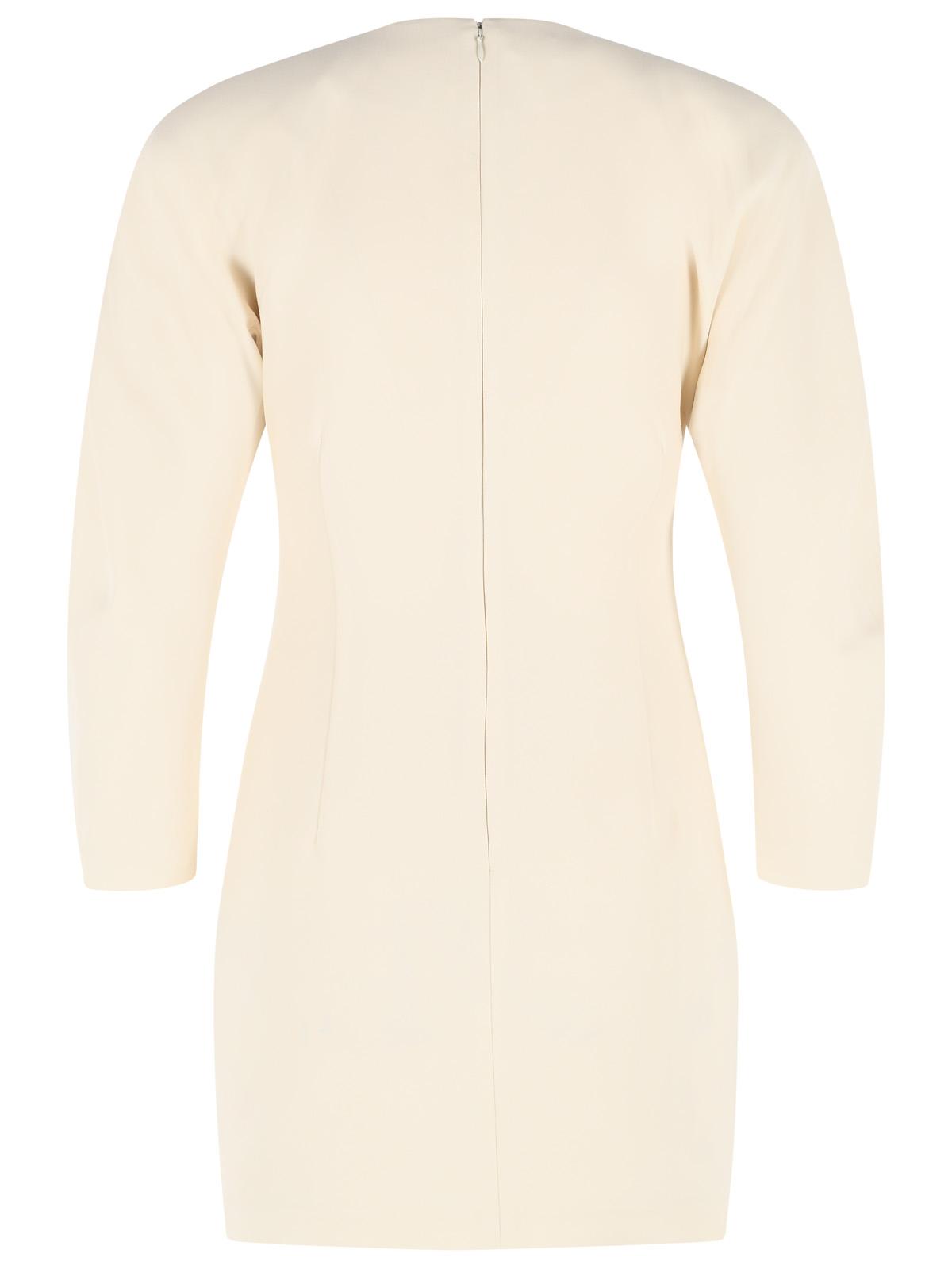 The Andamane 'New Amanda' Mini Dress In Milk Polyester Women THE ANDAMANE