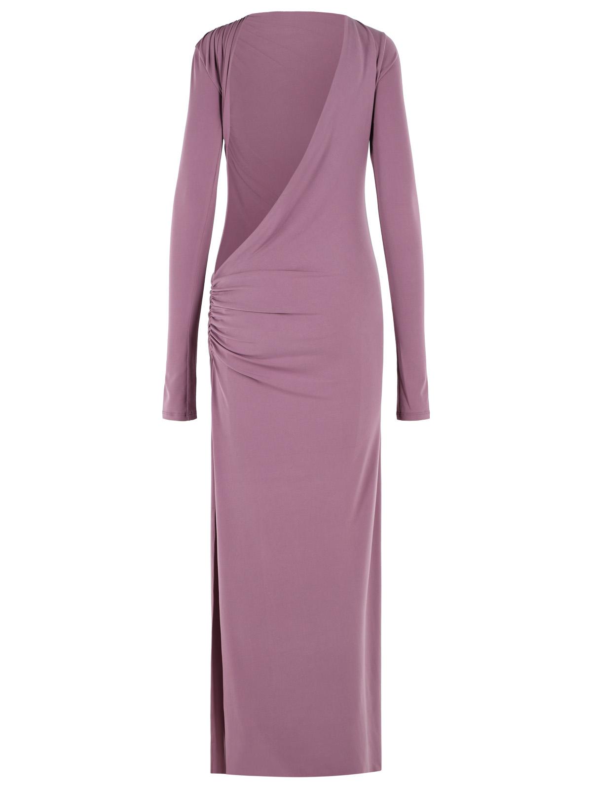The Andamane Sophie' Mauve Polyester Maxi Dress Women THE ANDAMANE