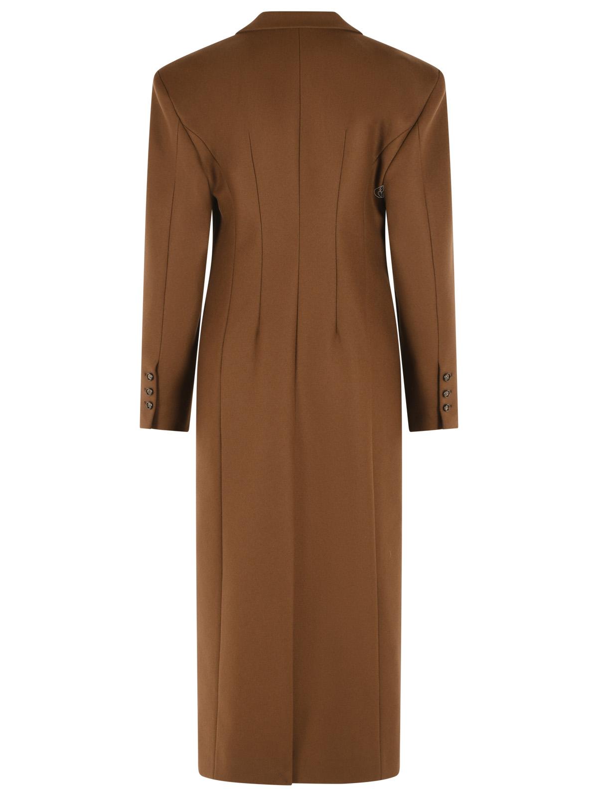 The Andamane 'Ottavia' Brown Virgin Wool Blend Coat Women THE ANDAMANE