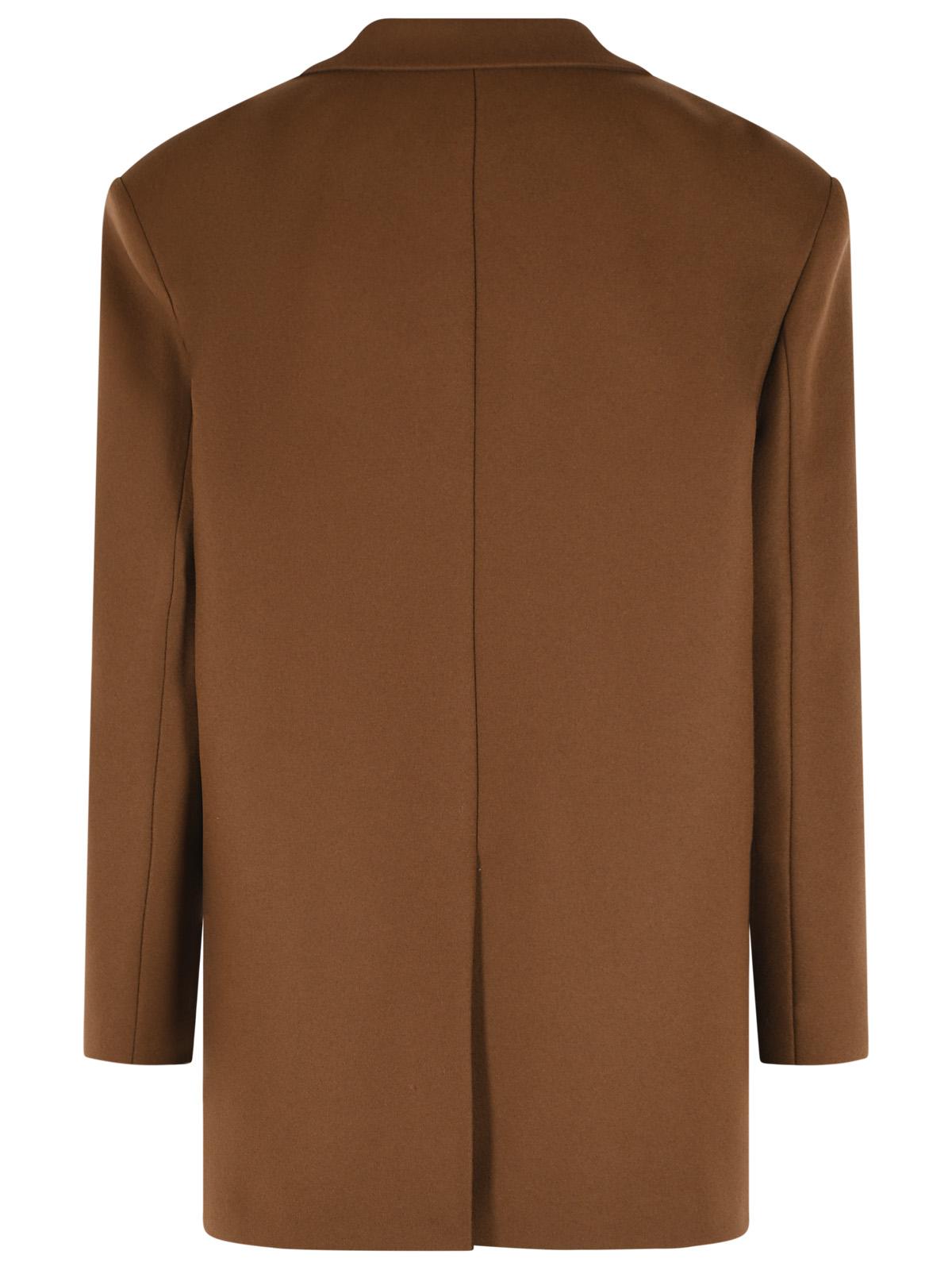 The Andamane 'Teresa' Oversize Brown Virgin Wool Blazer Women THE ANDAMANE