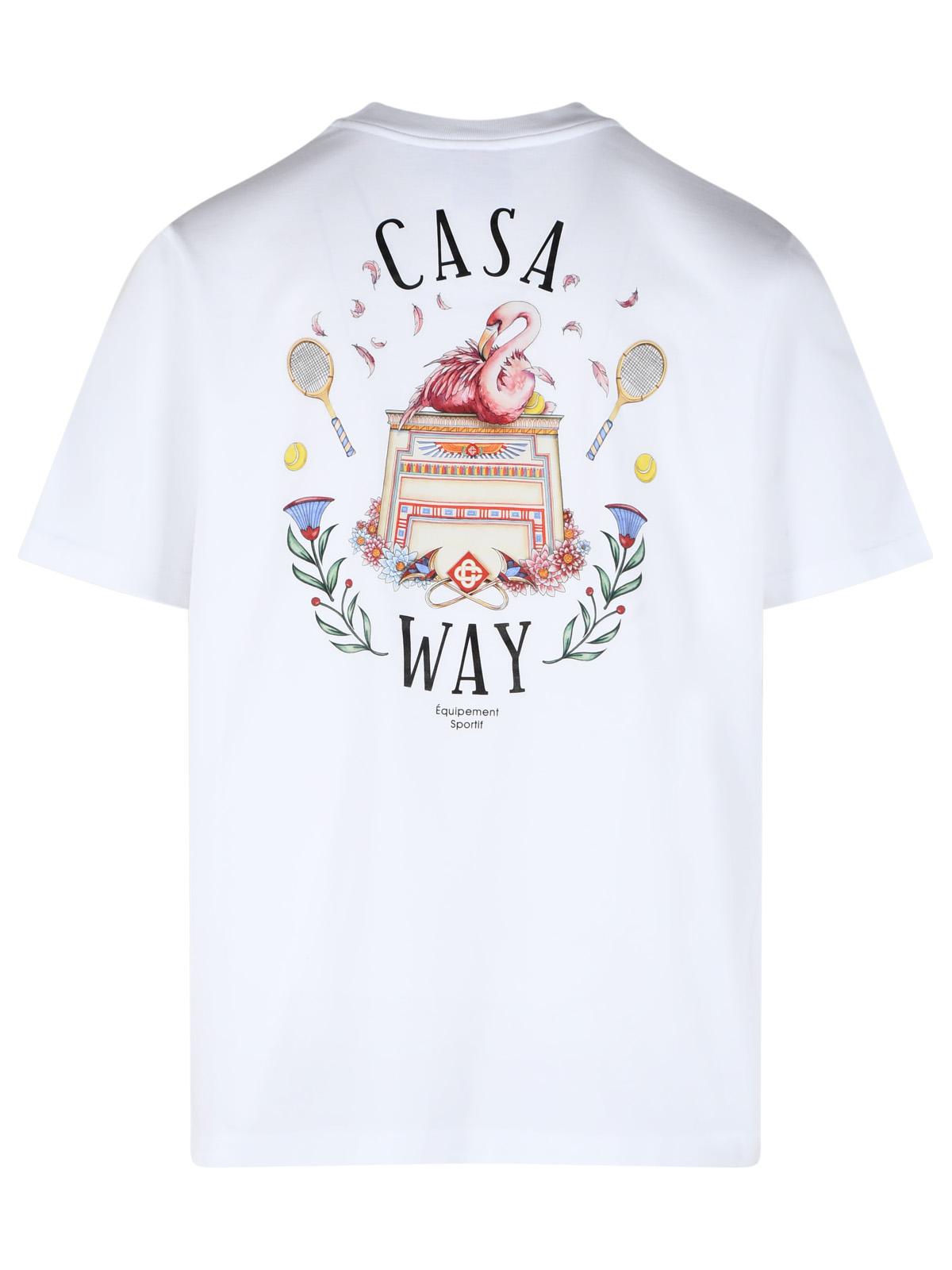 Casablanca 'Casaway' White Cotton T-Shirt Men CASABLANCA