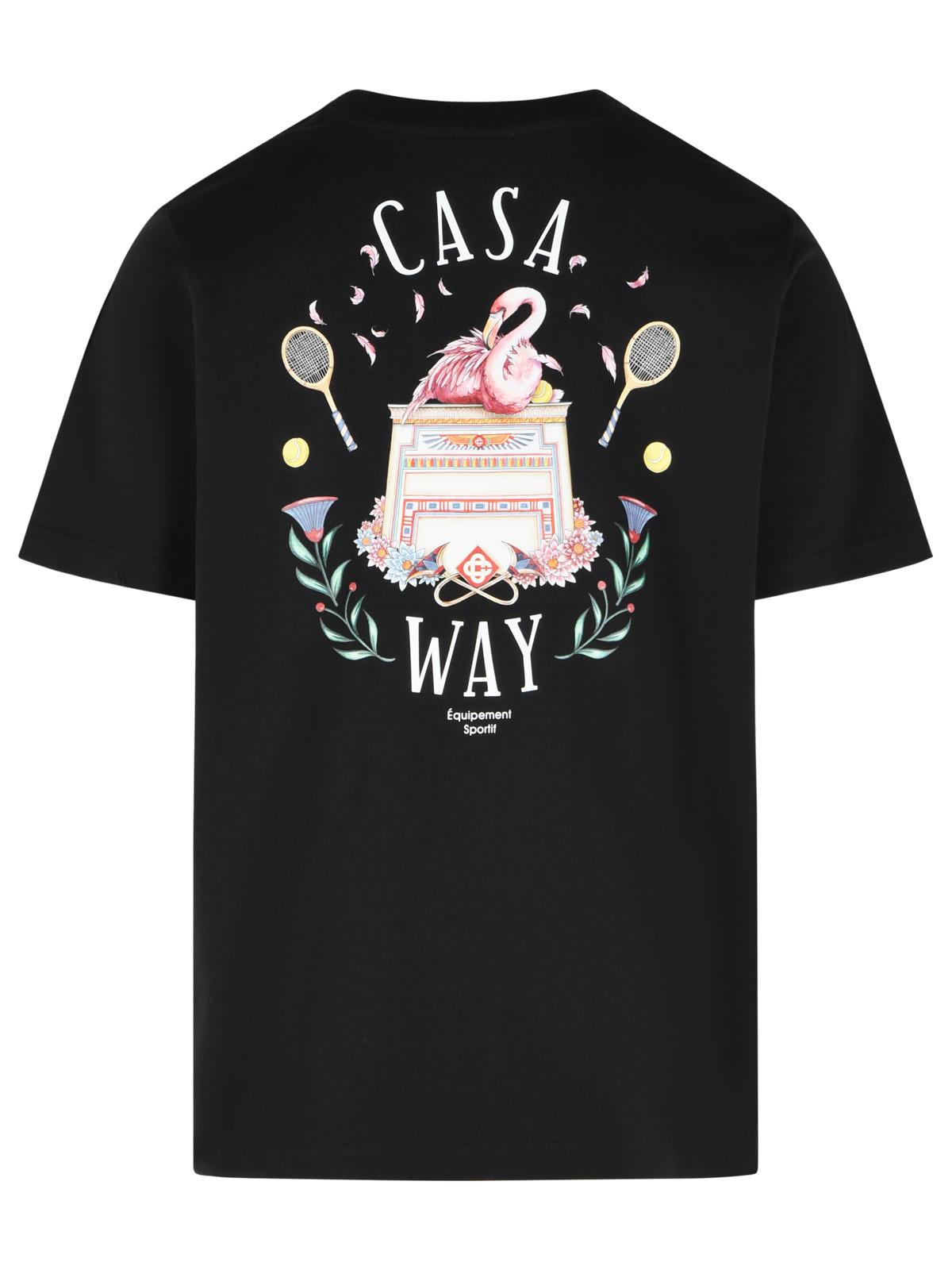 Casablanca 'Casaway' Black Cotton T-Shirt Men CASABLANCA