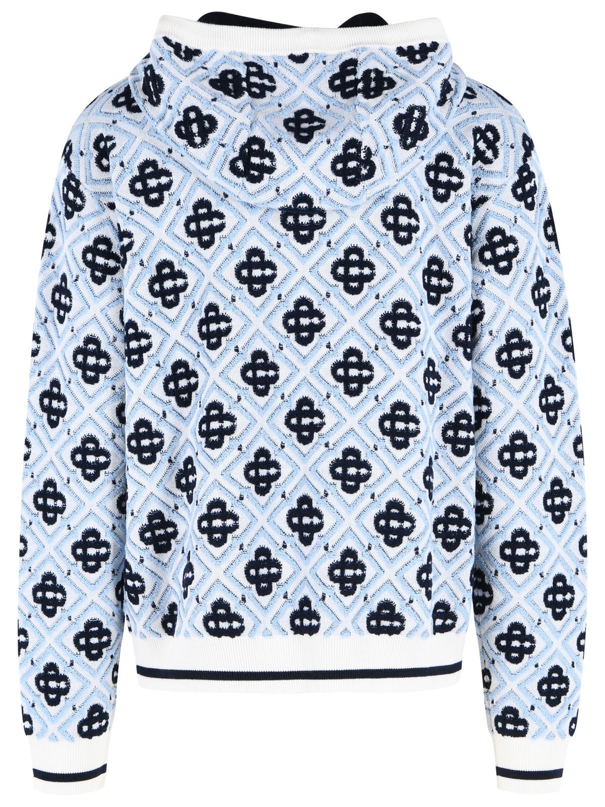 Casablanca Blue Wool Sweatshirt Men CASABLANCA