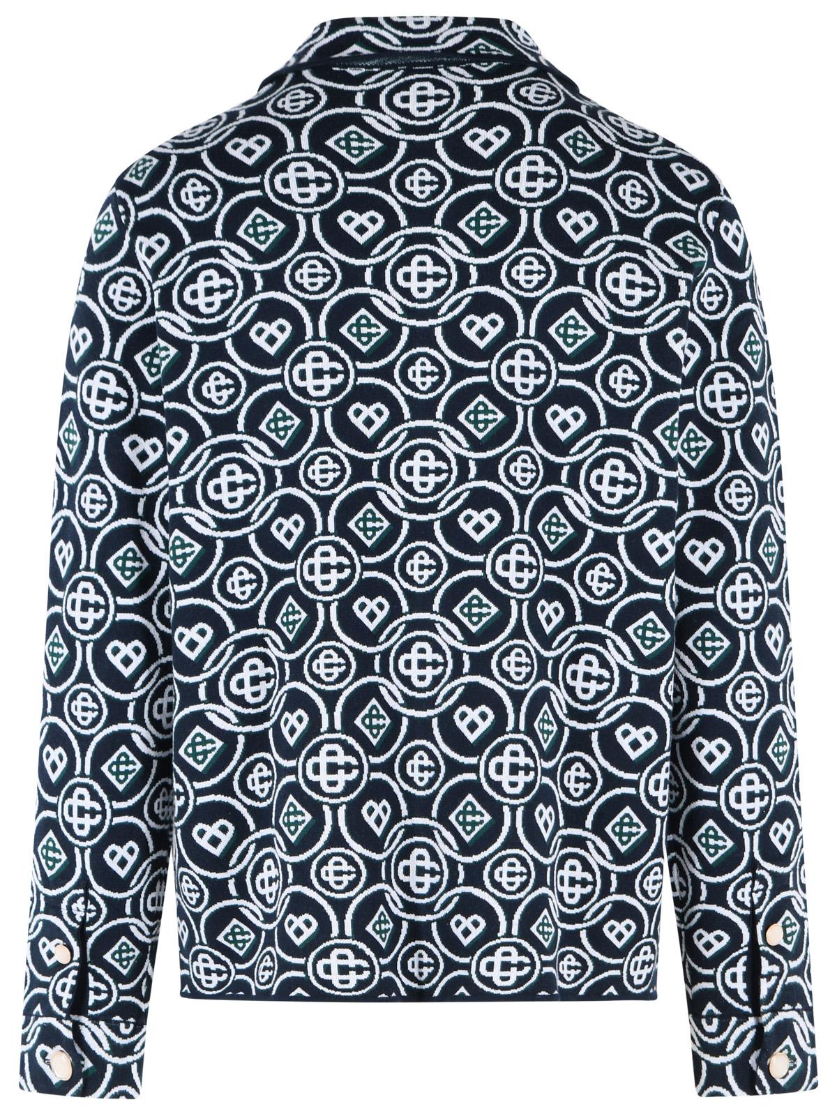 Casablanca 'Cc Monogram' Navy Cotton Shirt Men CASABLANCA