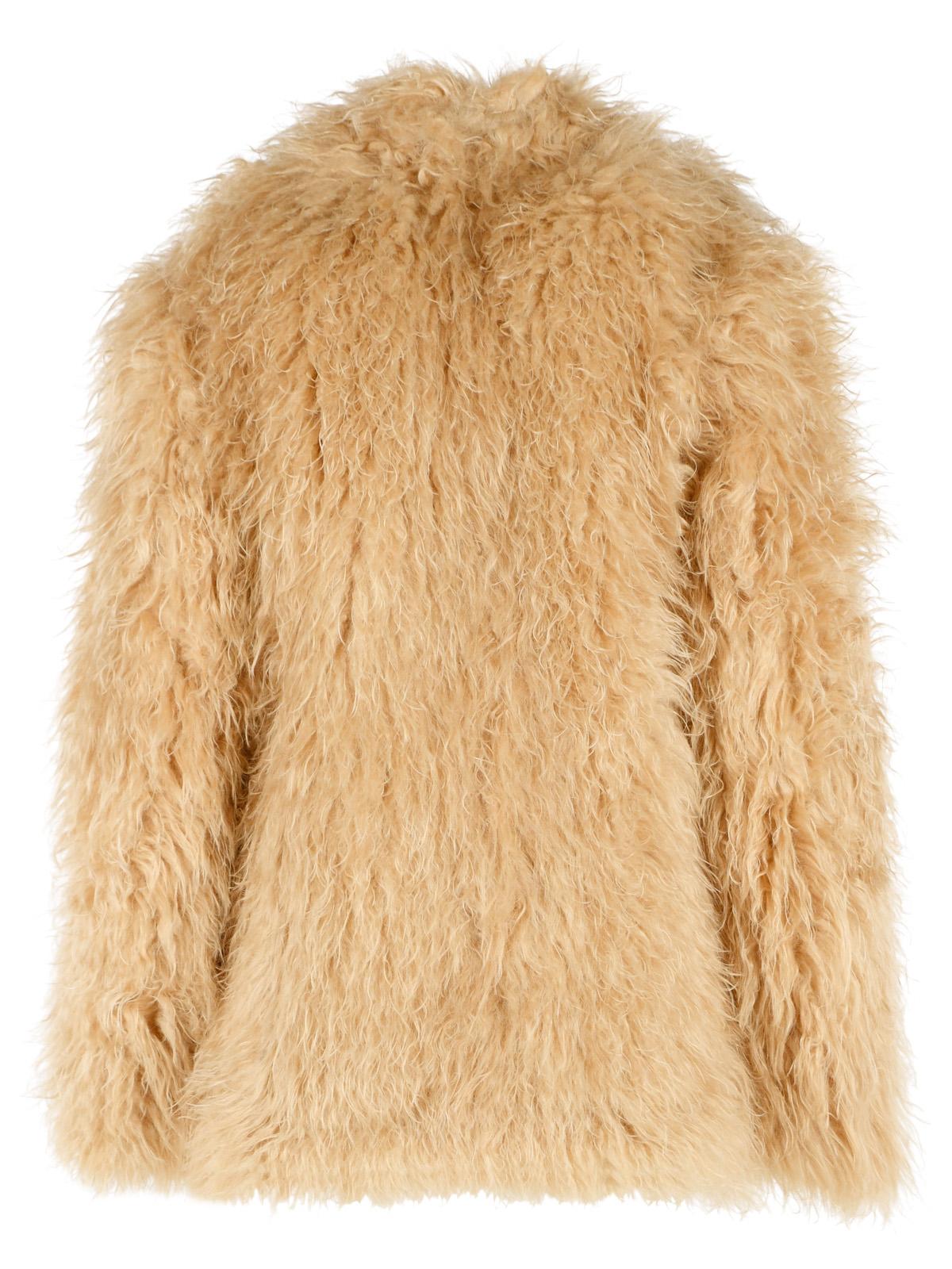 Isabel Marant 'Mylae' Beige Polyester Fur Coat Women ISABEL MARANT