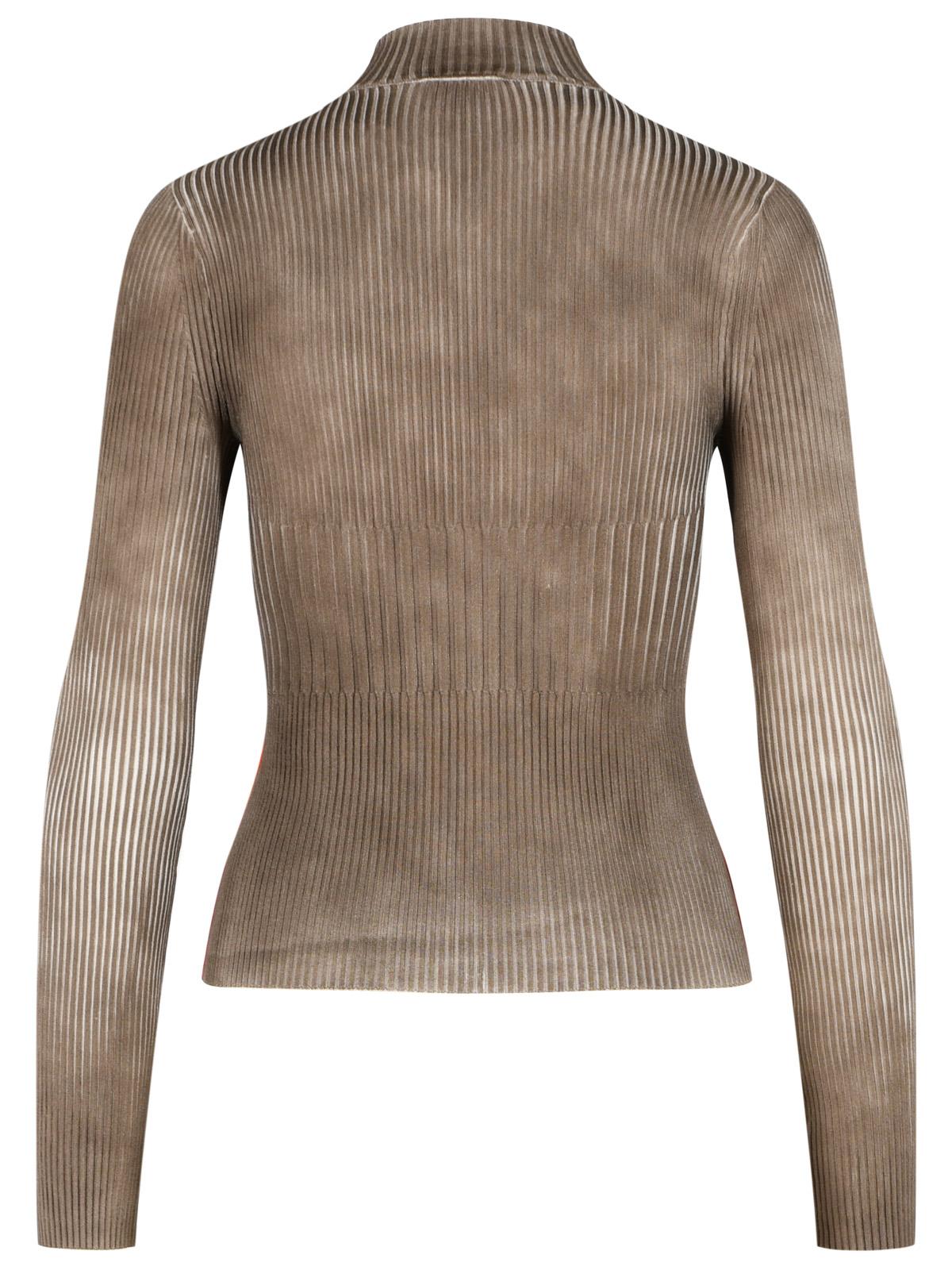 Diesel 'Sarma' Ribbed Cardigan In Red/Brown Rayon Blend Women DIESEL
