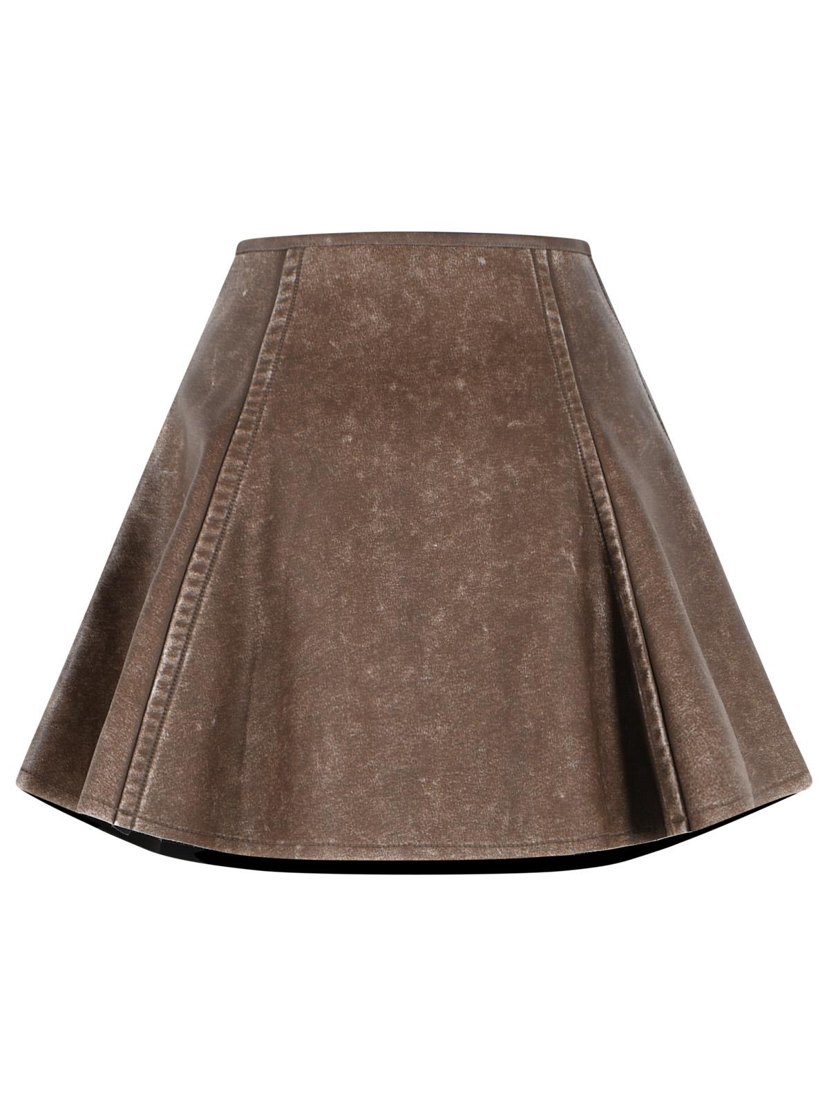 Diesel 'Erina' Brown Faux Leather Miniskirt Women DIESEL