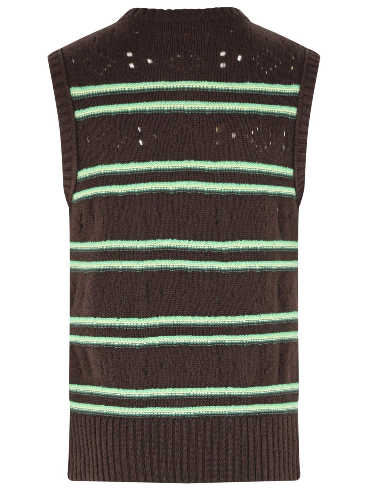 Marni Brown Cashmere Vest Men MARNI