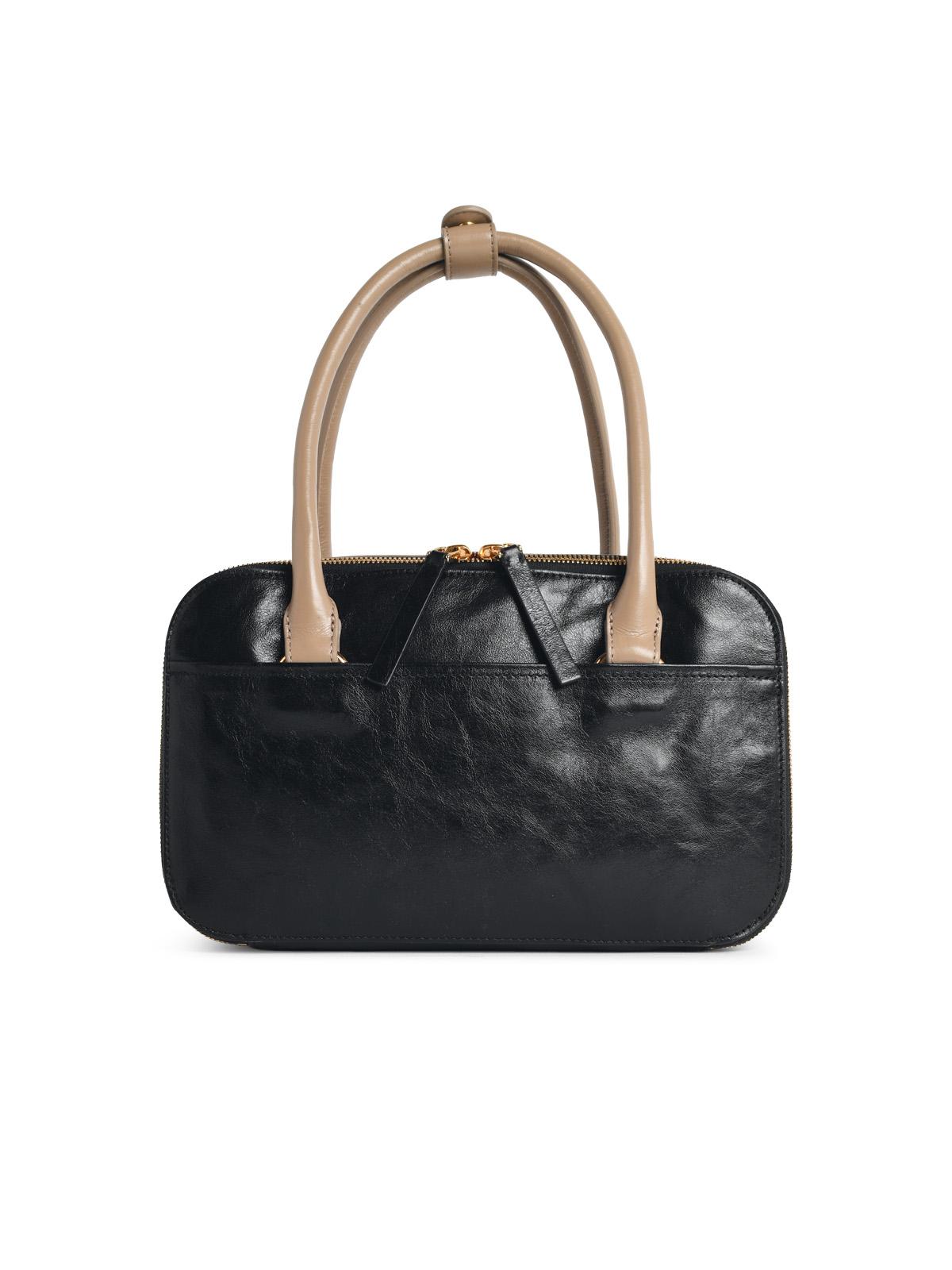 Marni Small 'Boxyne' Bag In Black Brown And Taupe Leather Women MARNI