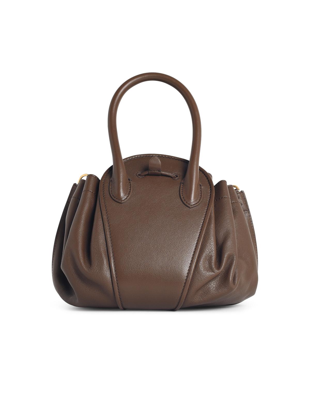 Marni Small 'Tulipea' Brown Leather Bag Women MARNI