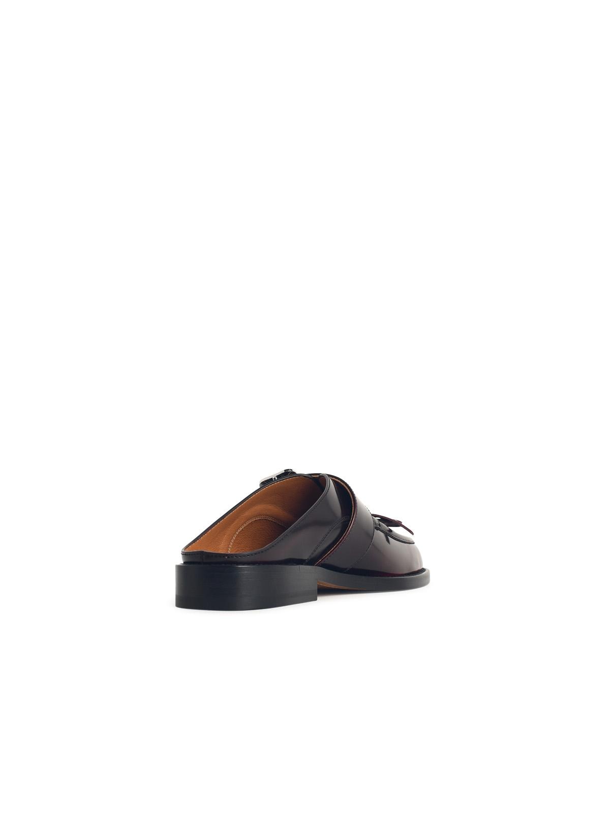 Marni Burgundy Leather Sabots Women MARNI